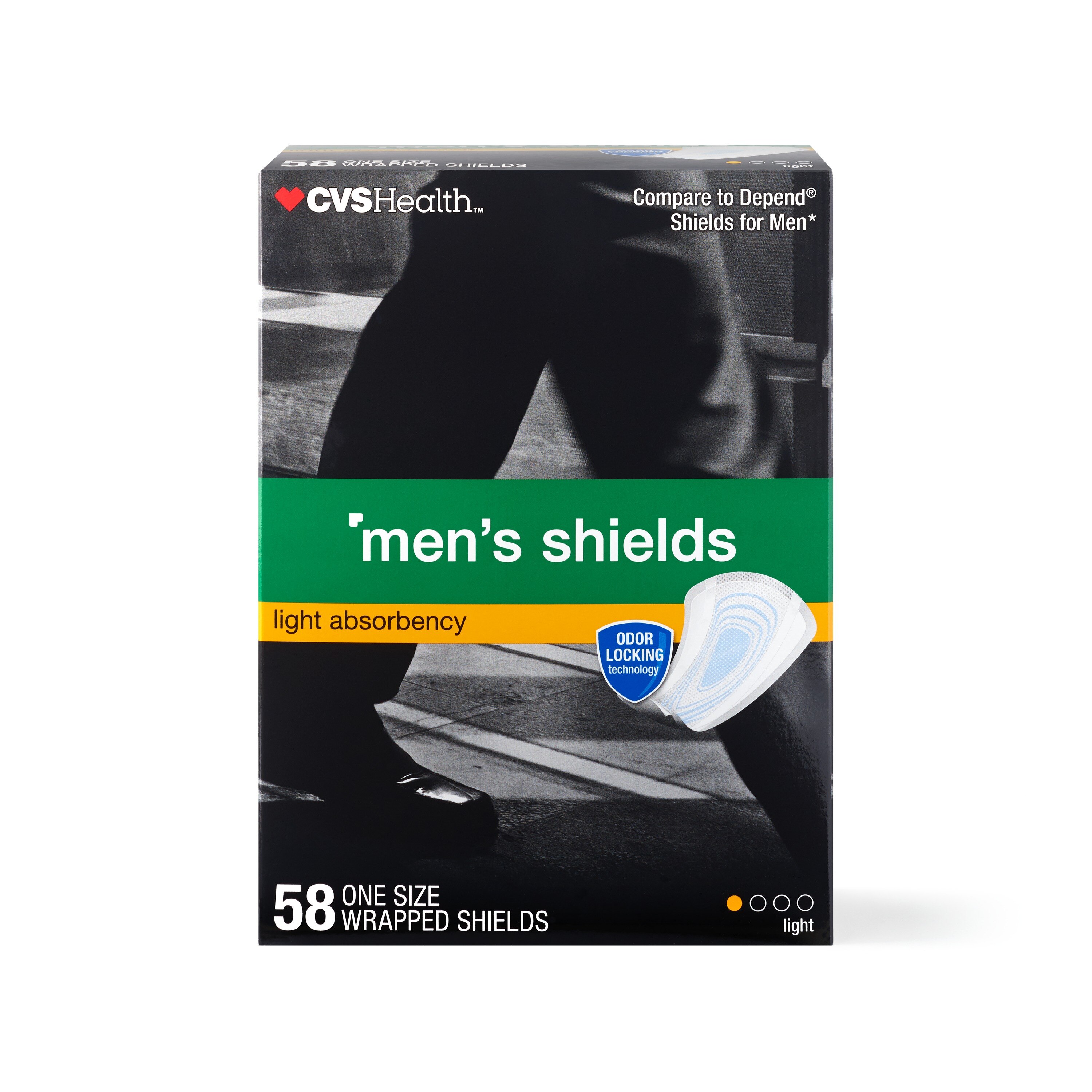 CVS Health Men's Shields Light Absorbency, 58CT