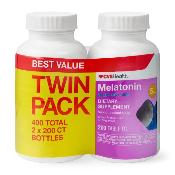 CVS Health Melatonin 5MG Tablets, Twin Pack