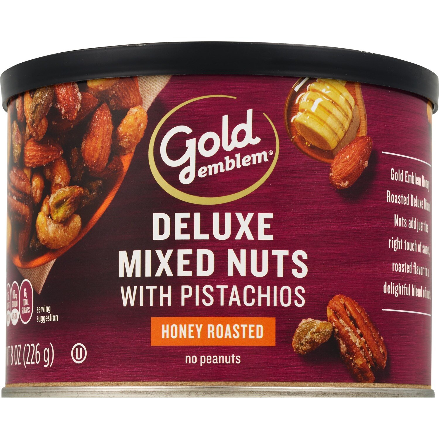 Gold Emblem Honey Roasted Deluxe Mixed Nuts with Pistachios, 8 oz