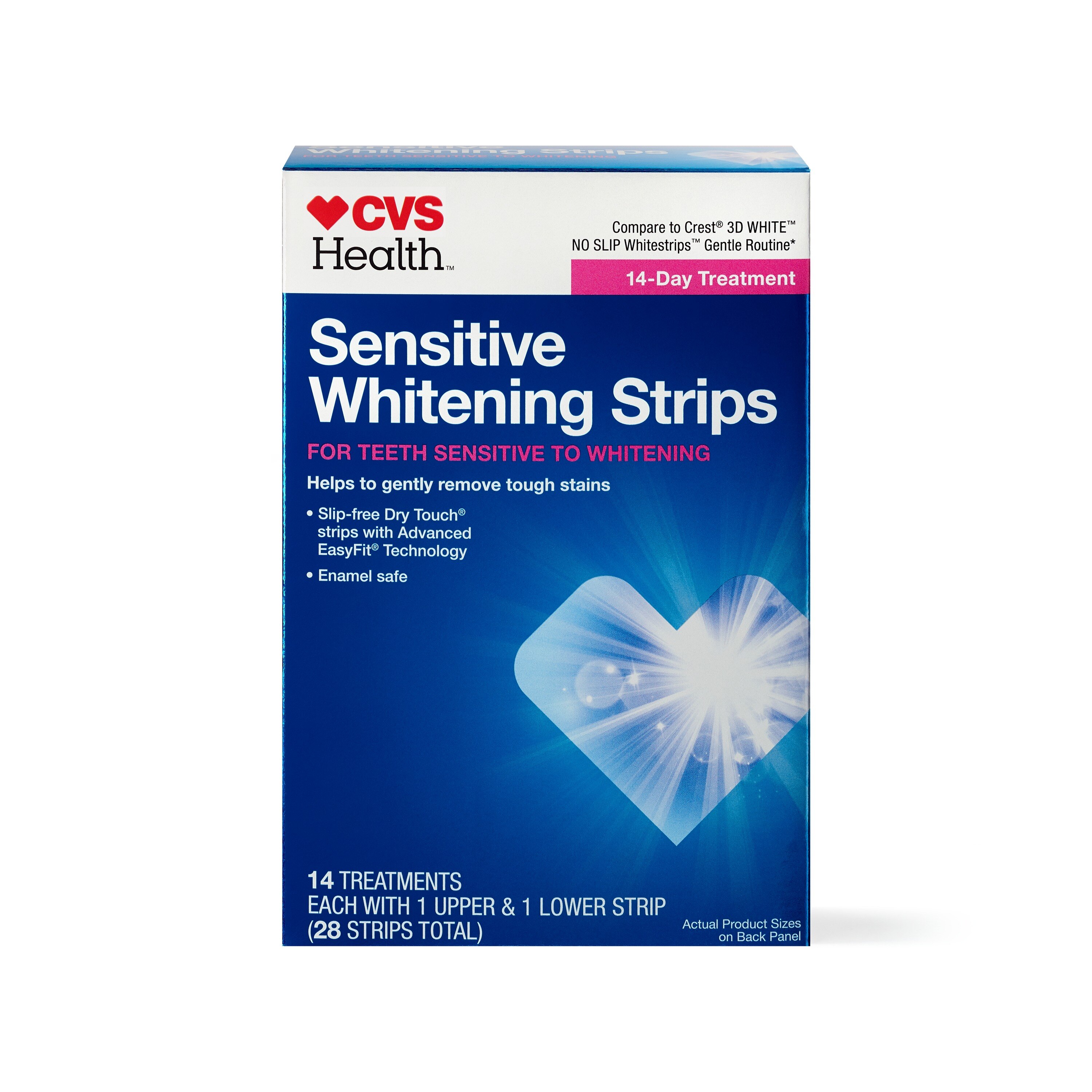 CVS Health Sensitive Teeth Whitening Strips, 14 Treatments