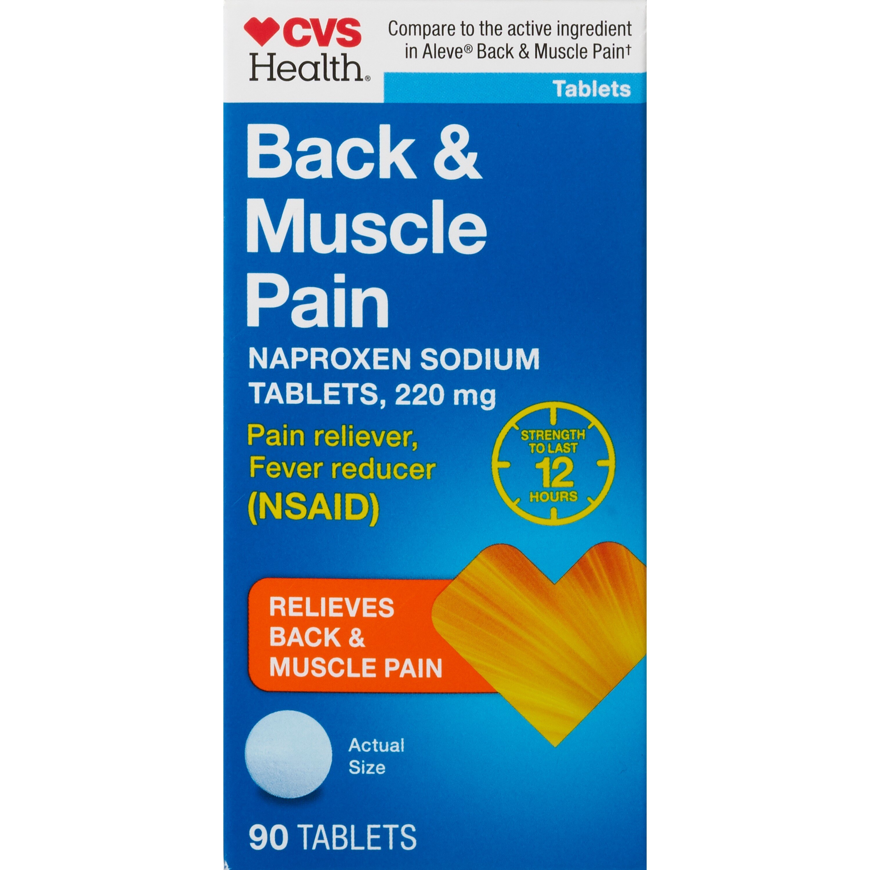 CVS Health Back & Muscle Pain Naproxen Sodium 220 MG Tablets