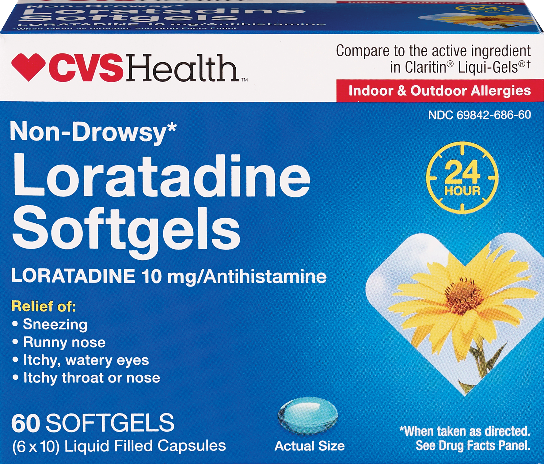 CVS Health 24HR Non Drowsy Loratadine Softgels