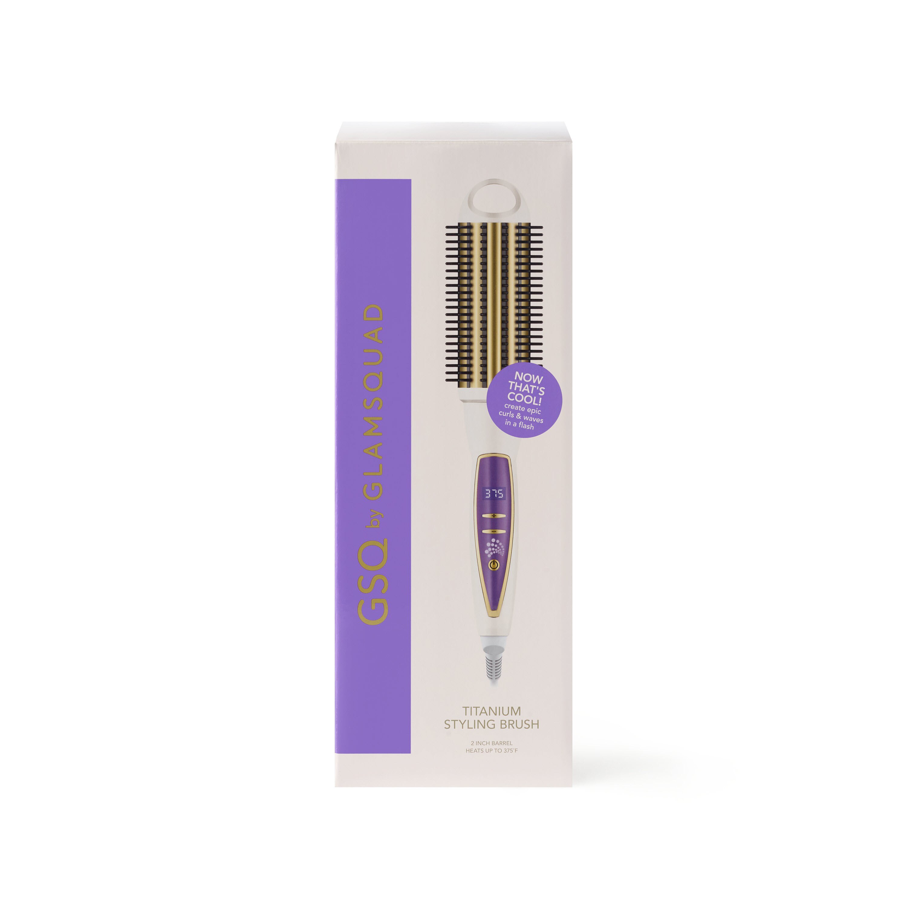 GSQ by GLAMSQUAD Titanium Heated Styling Brush, 2 IN