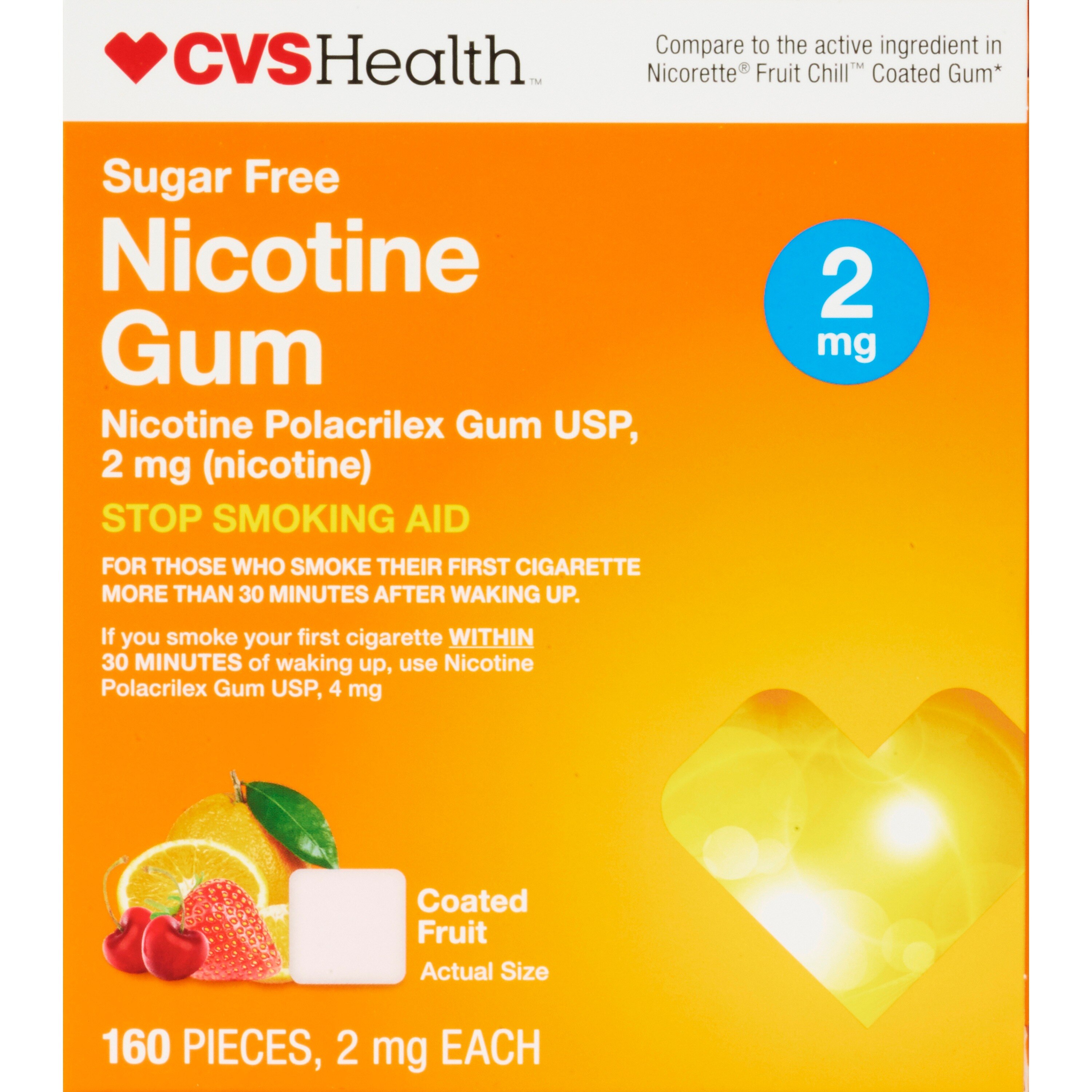 CVS Health Sugar Free Nicotine Gum, Fruit