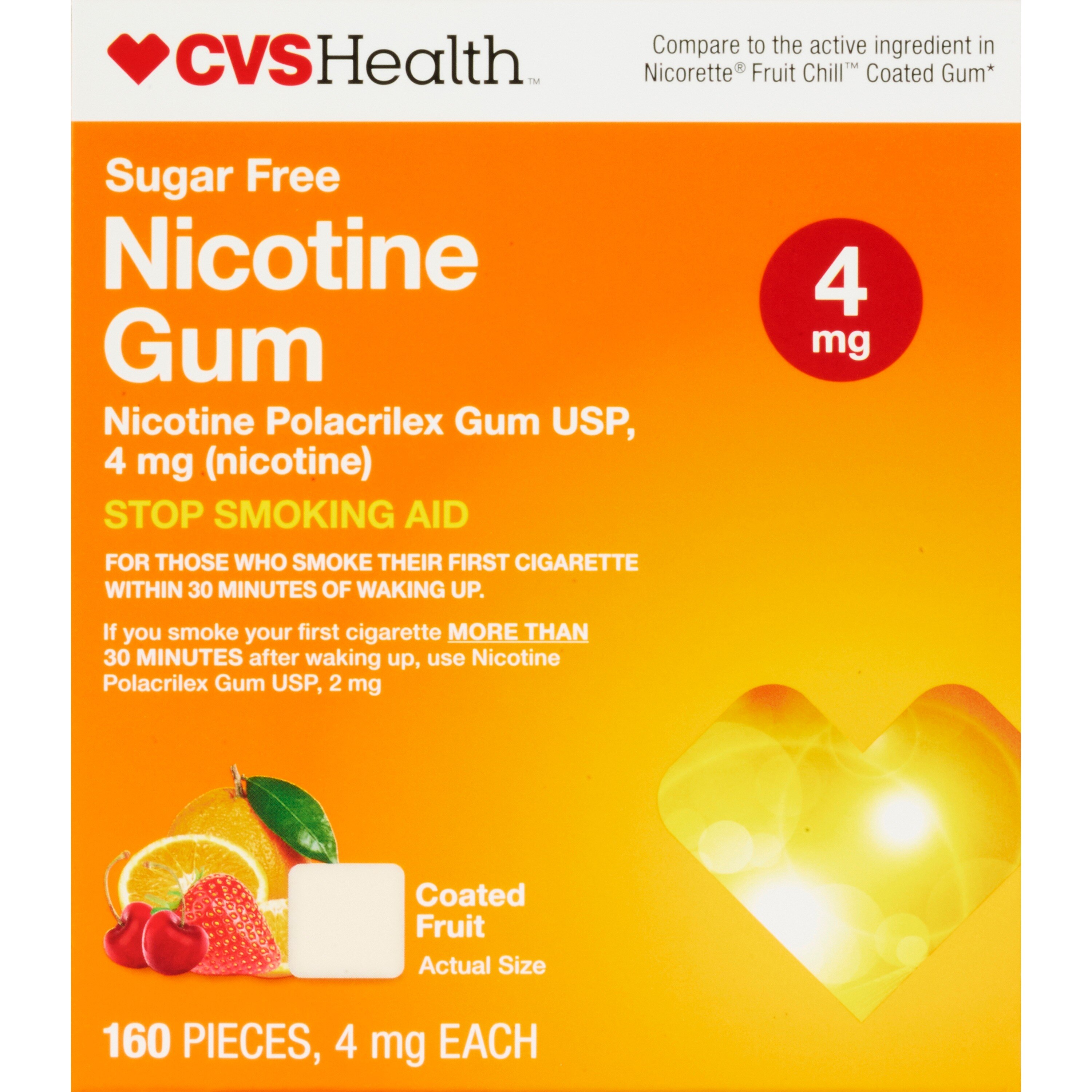 CVS Health Sugar Free Nicotine Gum, Fruit