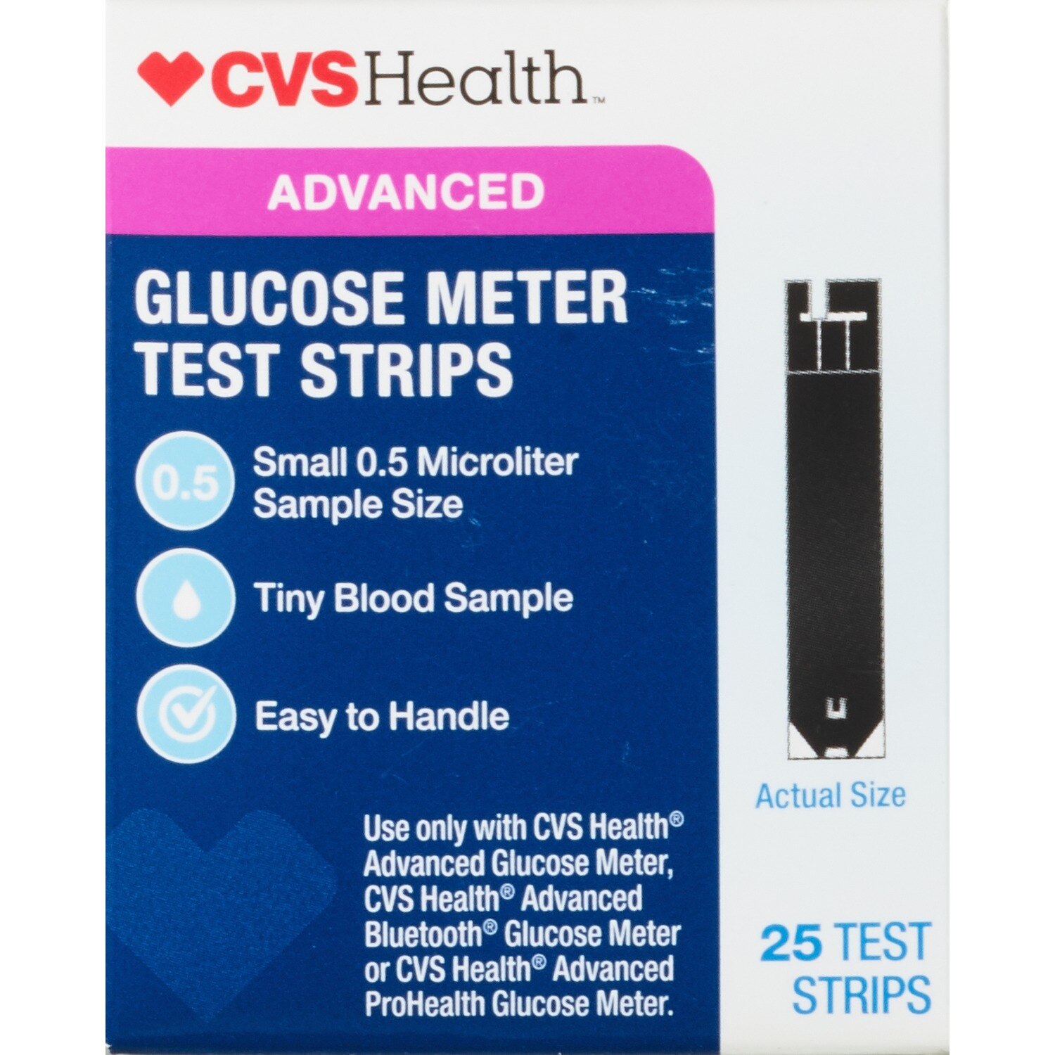 CVS Health Advanced Glucose Meter Test Strips