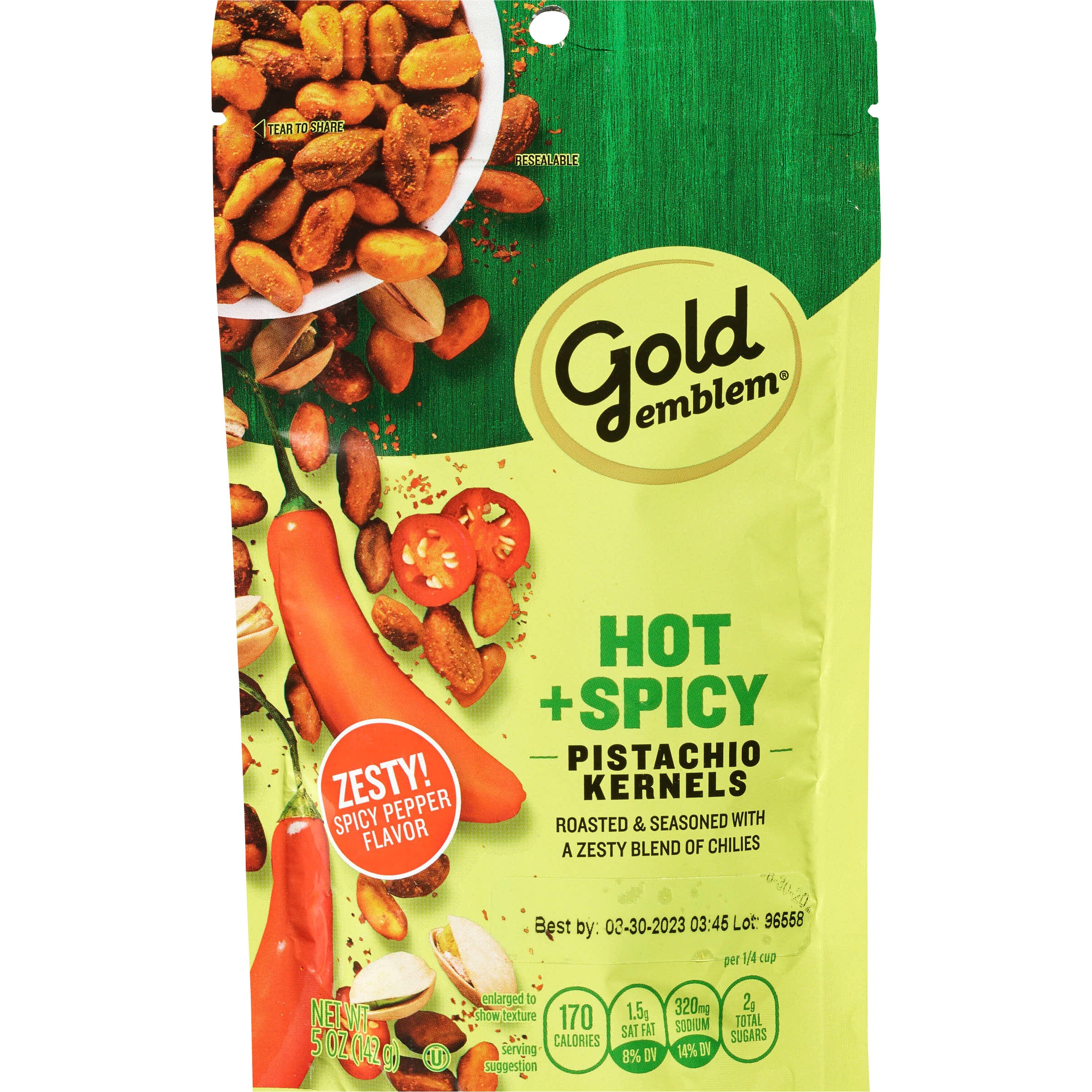 Gold Emblem Hot & Spicy Pistachio Kernels, 5 oz