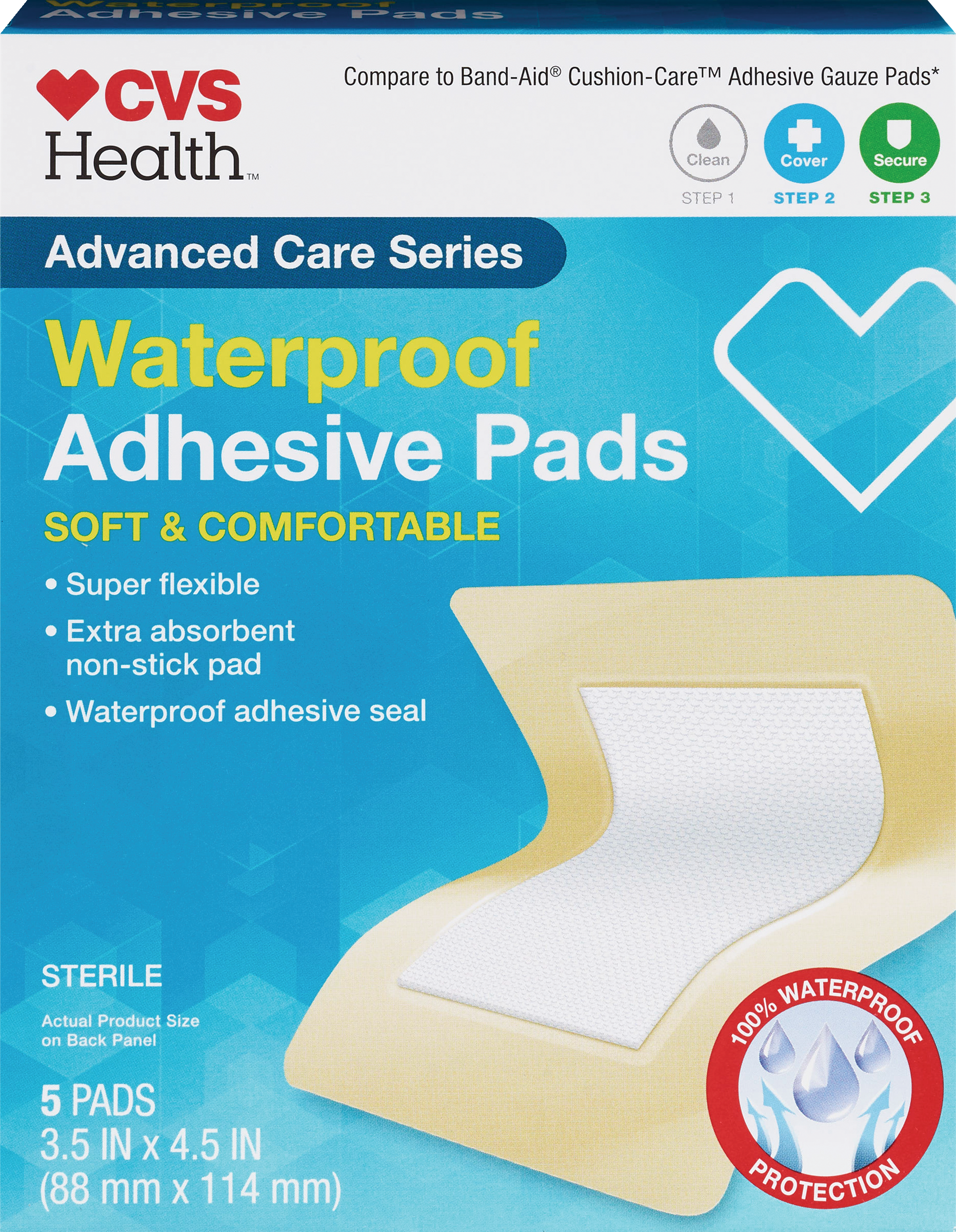 CVS Health Waterproof Comfort Adhesive Pads