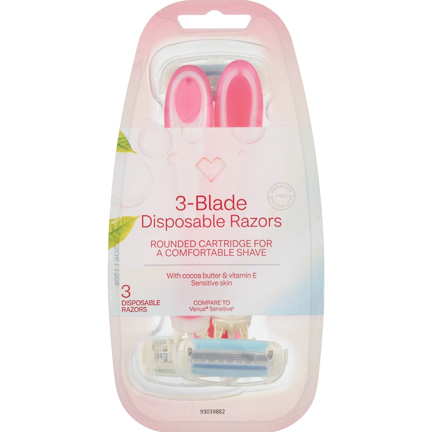 CVS Beauty Women's 3 Blade Disposable Razors, 3 CT