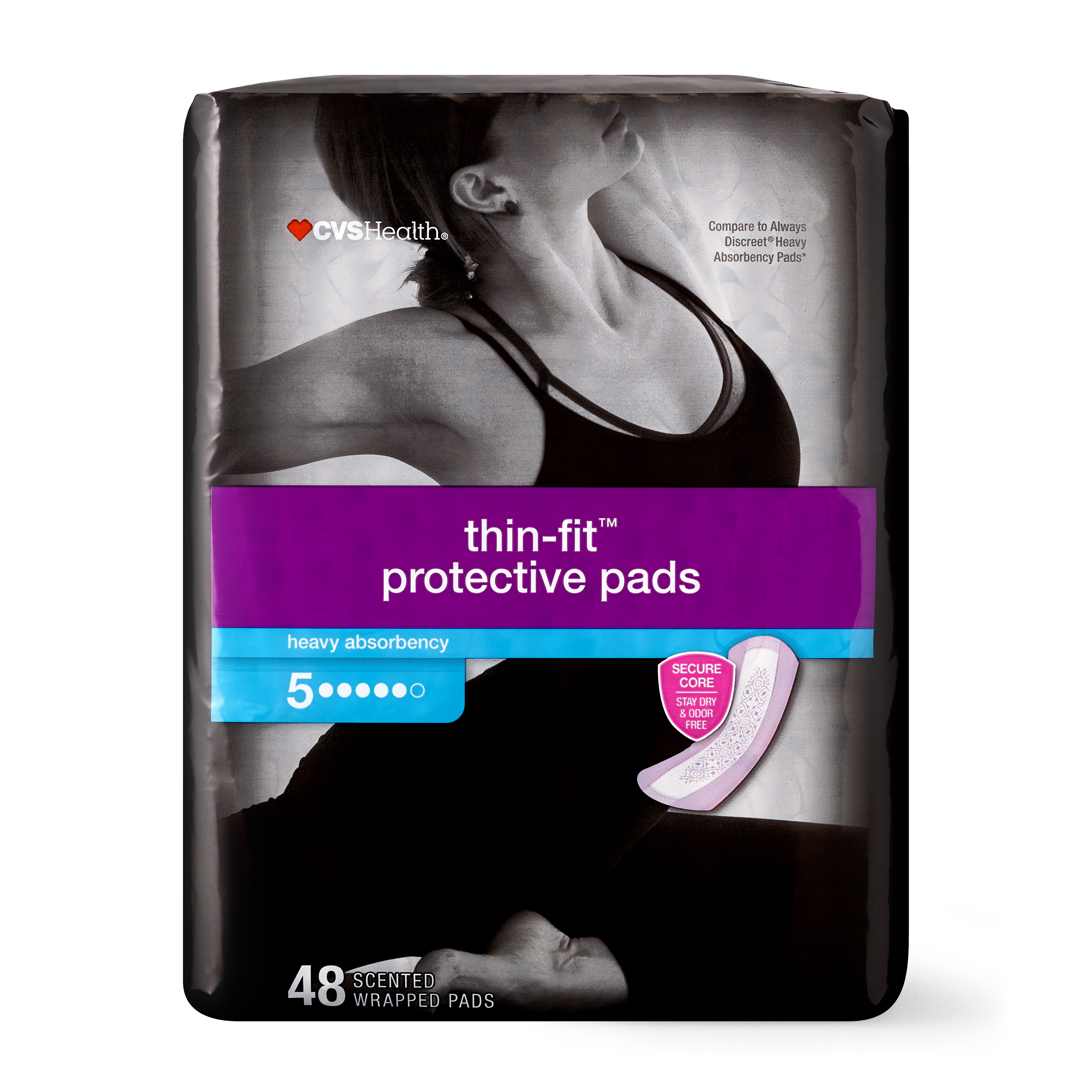 CVS Health Thin-fit Incontinence and Postpartum Pads for Women Extra Heavy Absorbancy