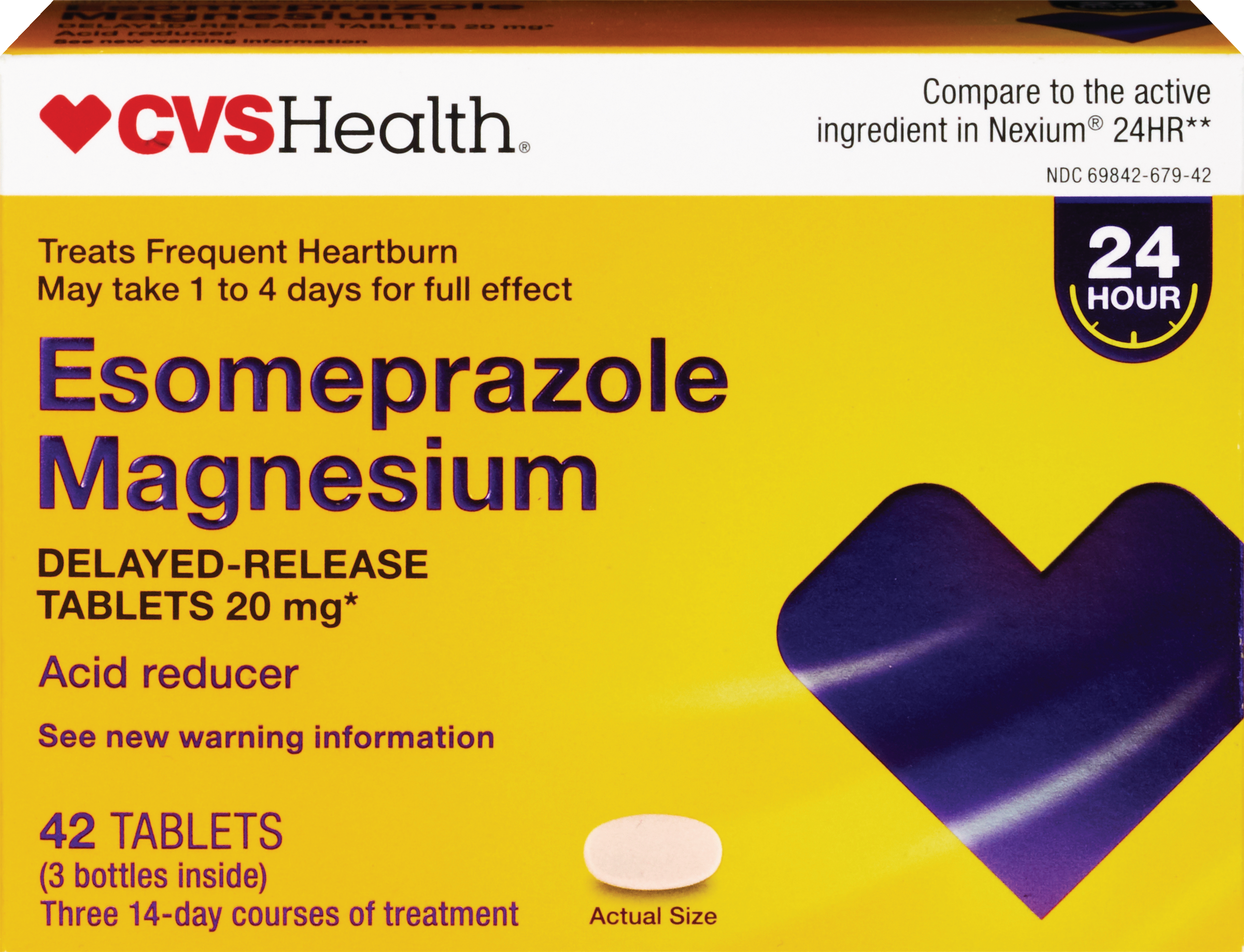 CVS Health Delayed-Release Acid Reducer Tablets, 20 MG