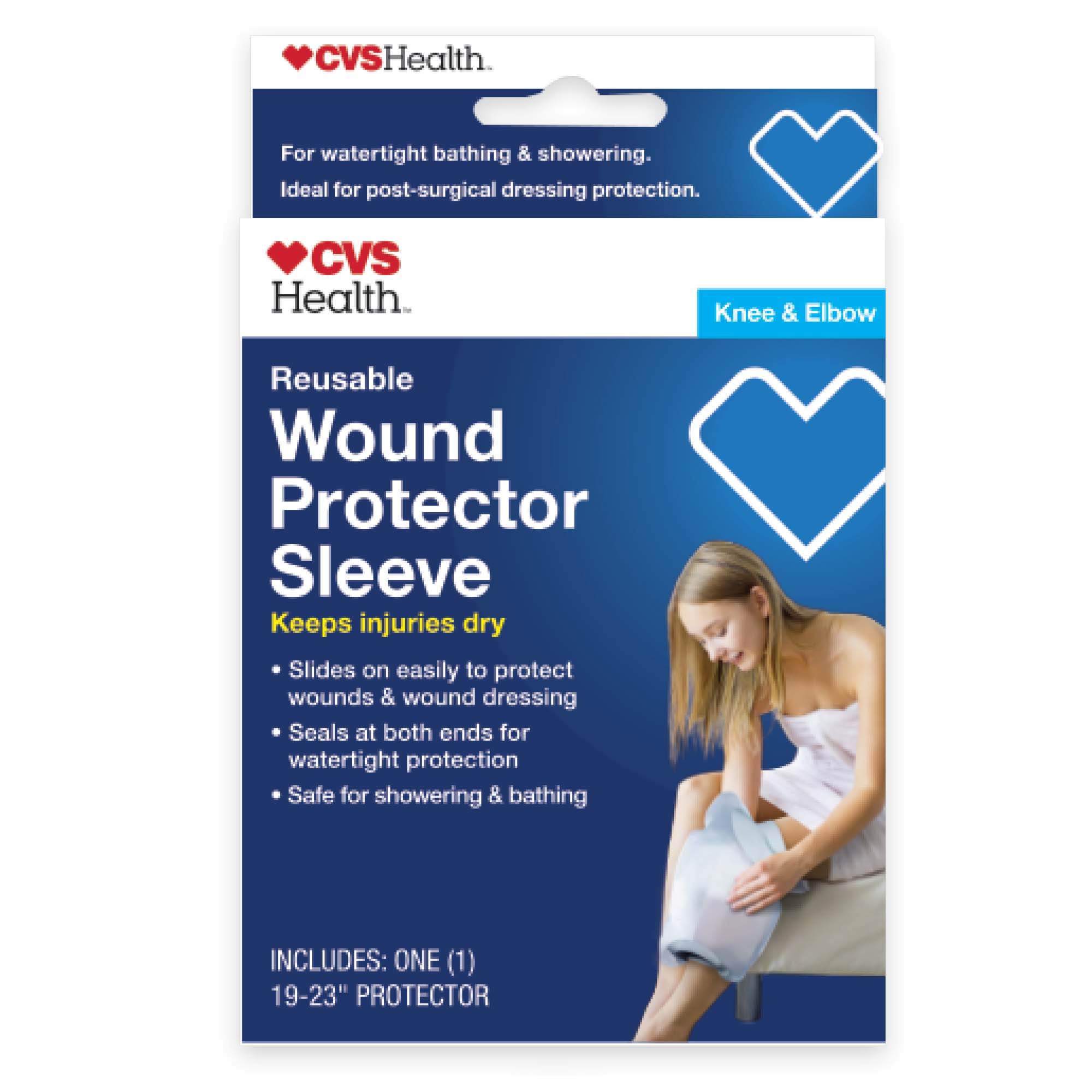 CVS Health Reusable Wound Protector Sleeve for Knee & Elbow