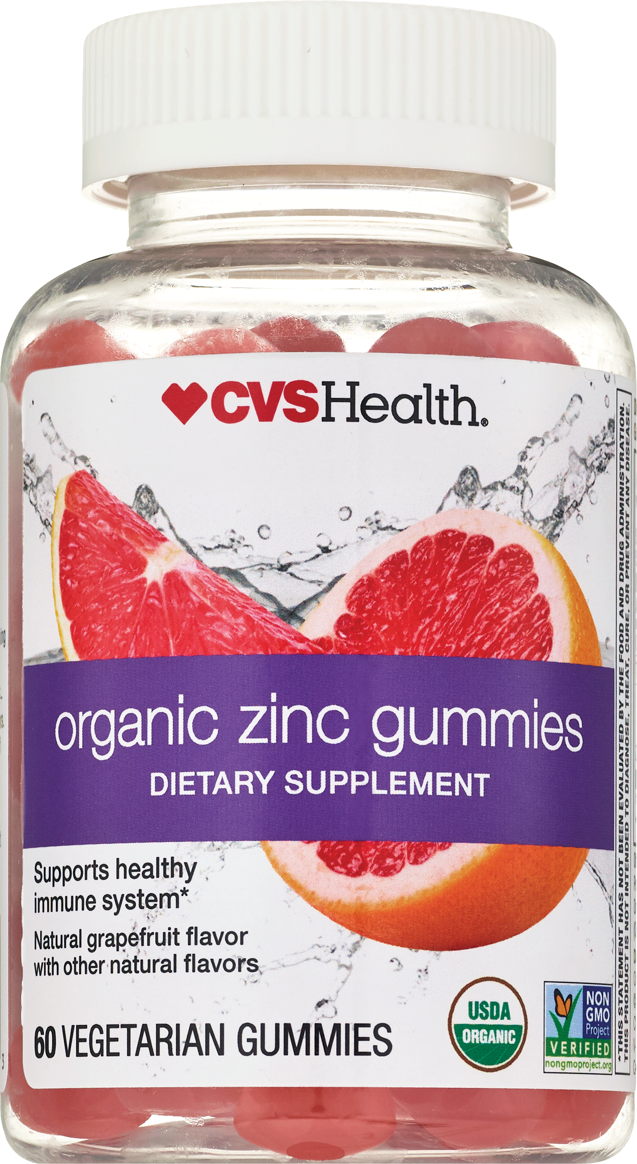 CVS Health Organic Zinc Gummies, 60 CT