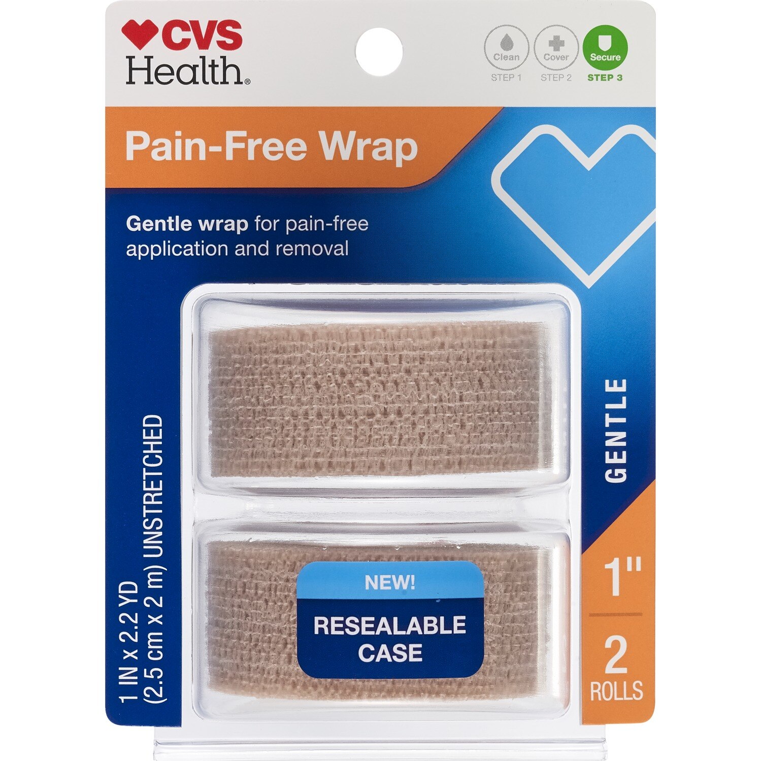 CVS Health Pain-Free Gentle 1"" Wrap