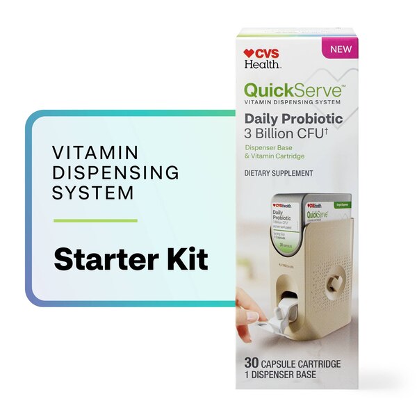 CVS Health QuickServe Dispenser Base & Probiotic Capsule Cartridge, 30 CT