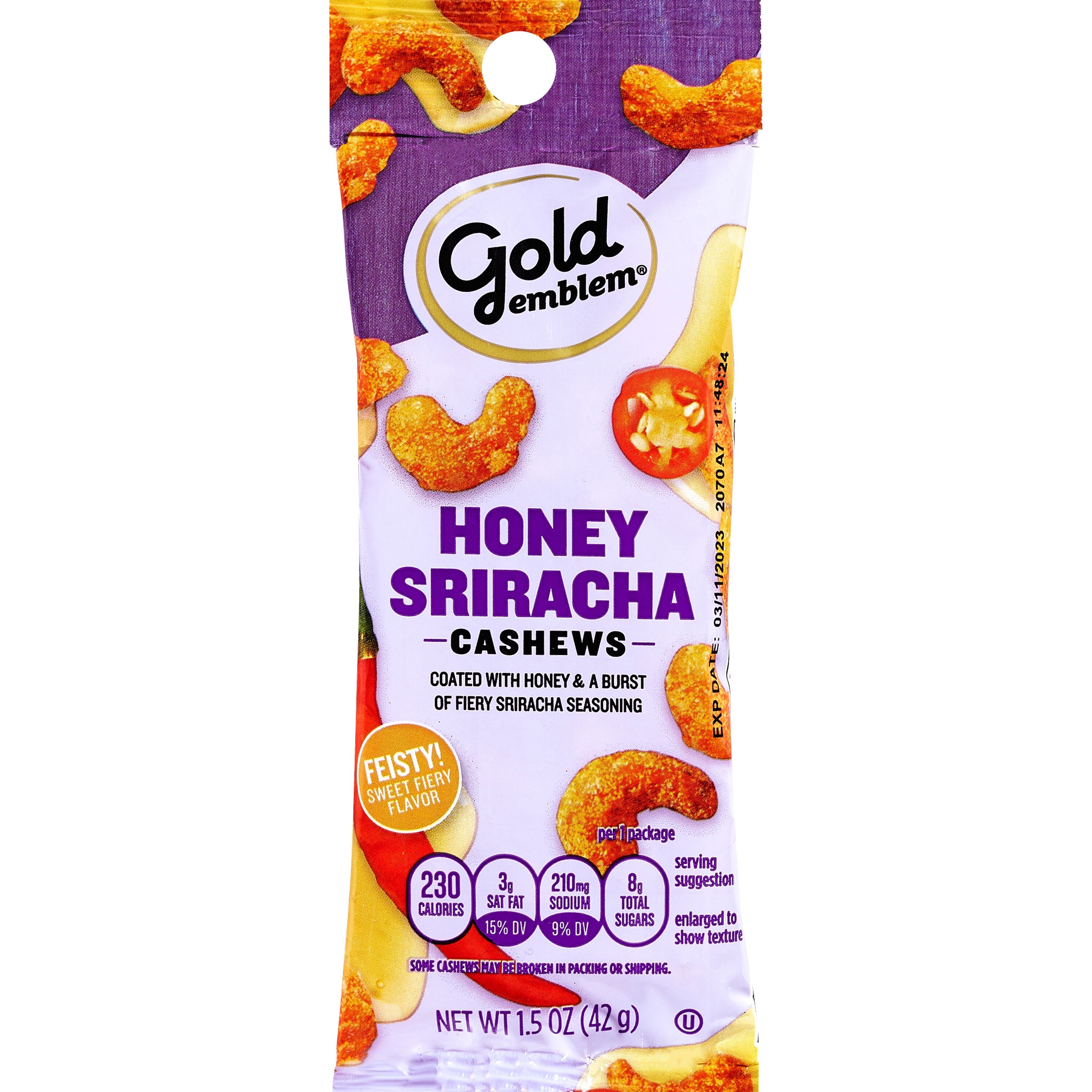 Gold Emblem Honey Sriracha Cashews, 1.5 oz