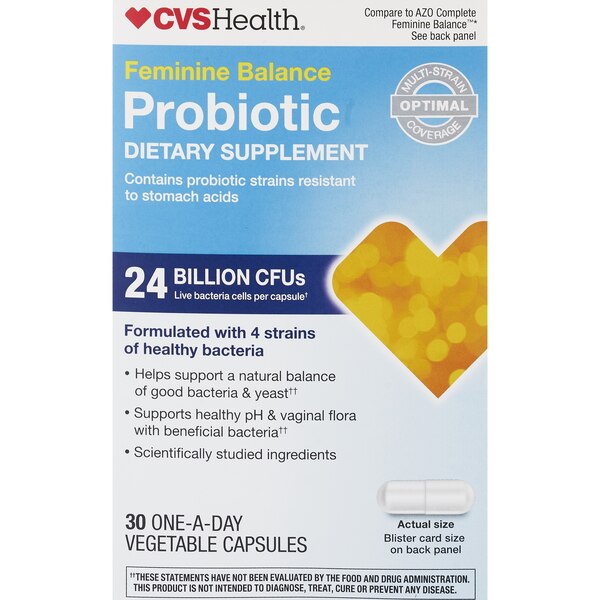 CVS Health Feminine Balance Probiotic Dietary Supplements, 30 CT