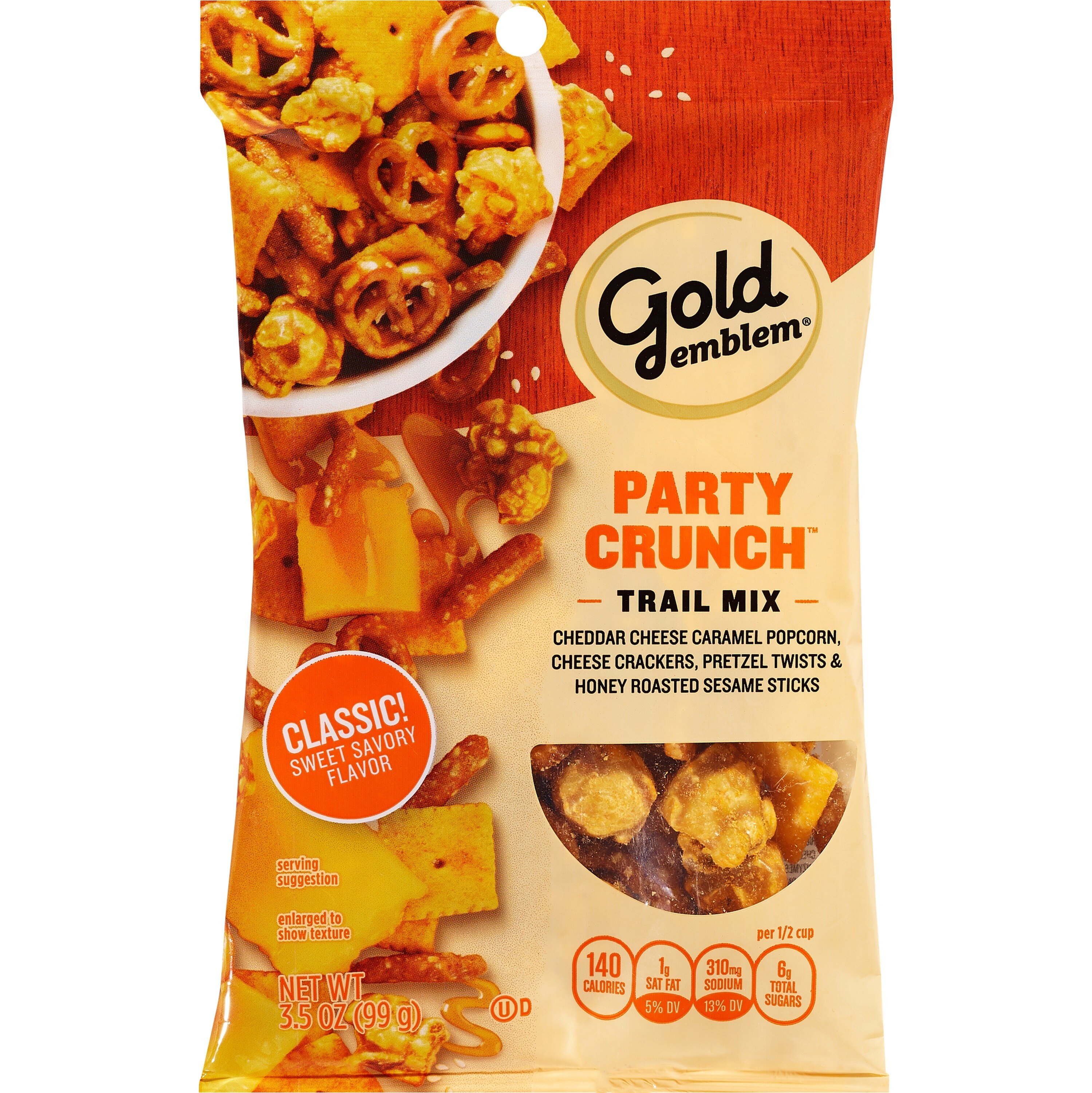 Gold Emblem Party Crunch Trail Mix, 3.5 oz