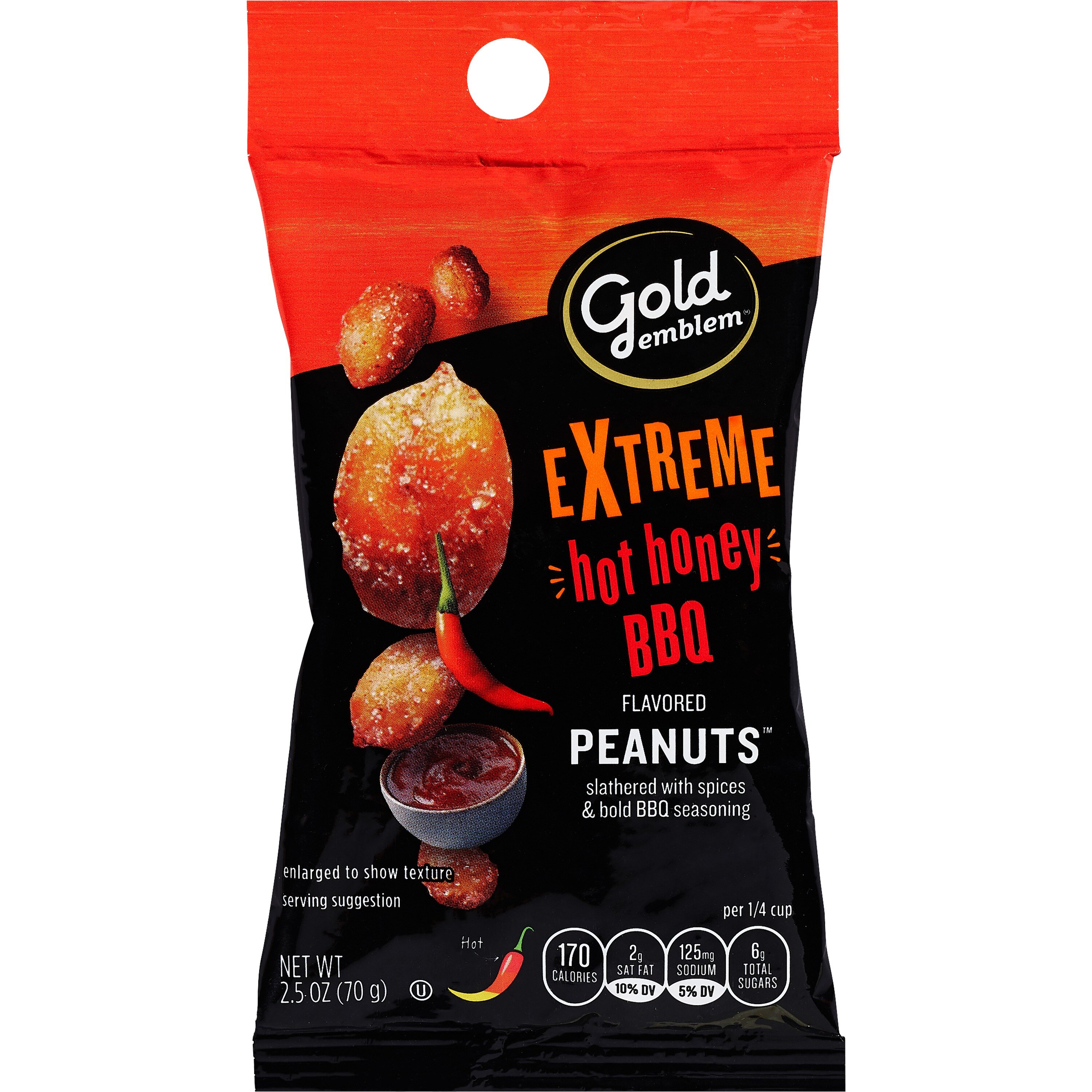 Gold Emblem Extreme Hot BBQ Flavored Peanuts, 2.5 oz