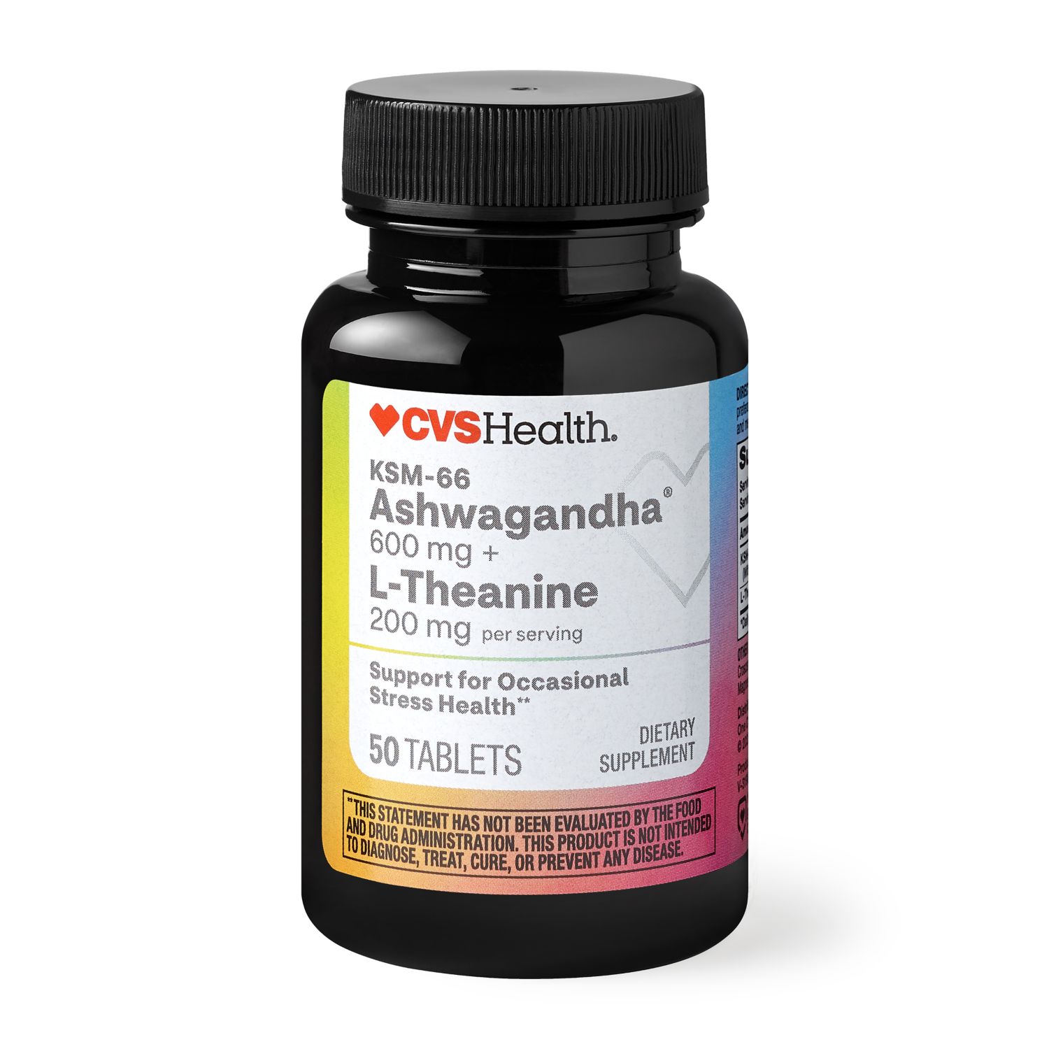 CVS Health Ashwagandha & L-Theanine Tablets, 50 CT