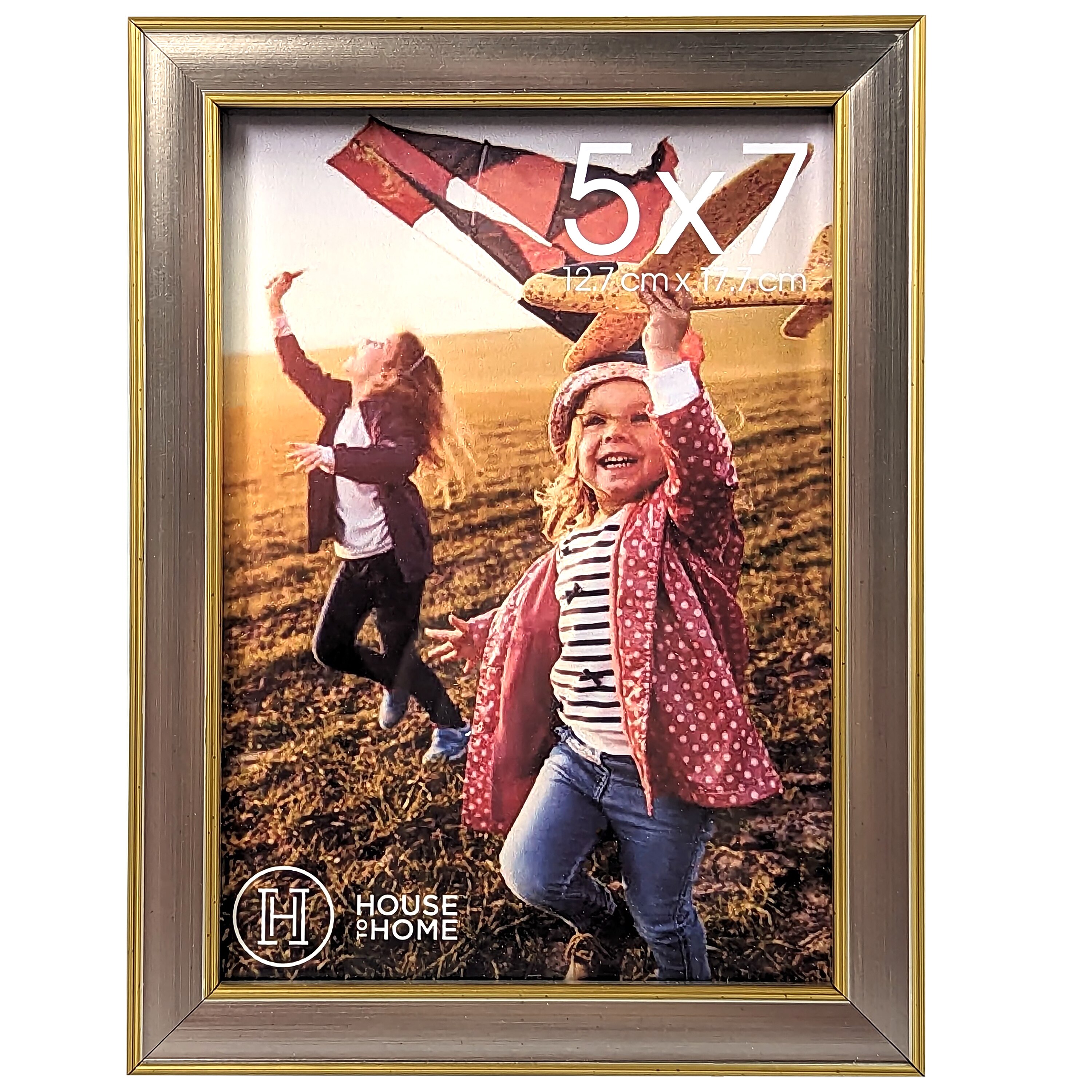 House to Home Two-Tone Metallic Picture Frame, 5x7