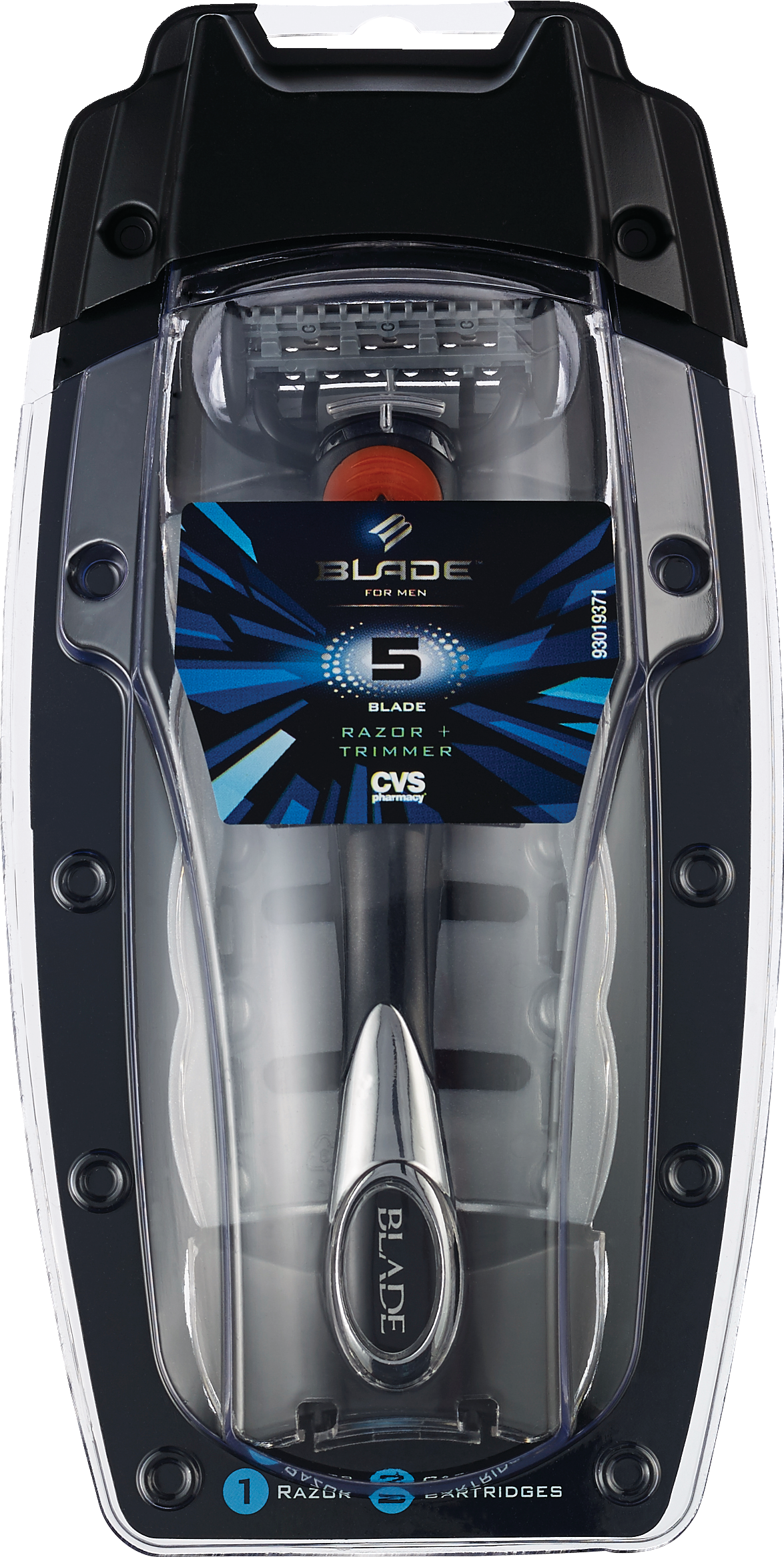 Blade Men's 5-Blade Razor with Trimmer + 2 Razor Blade Refills