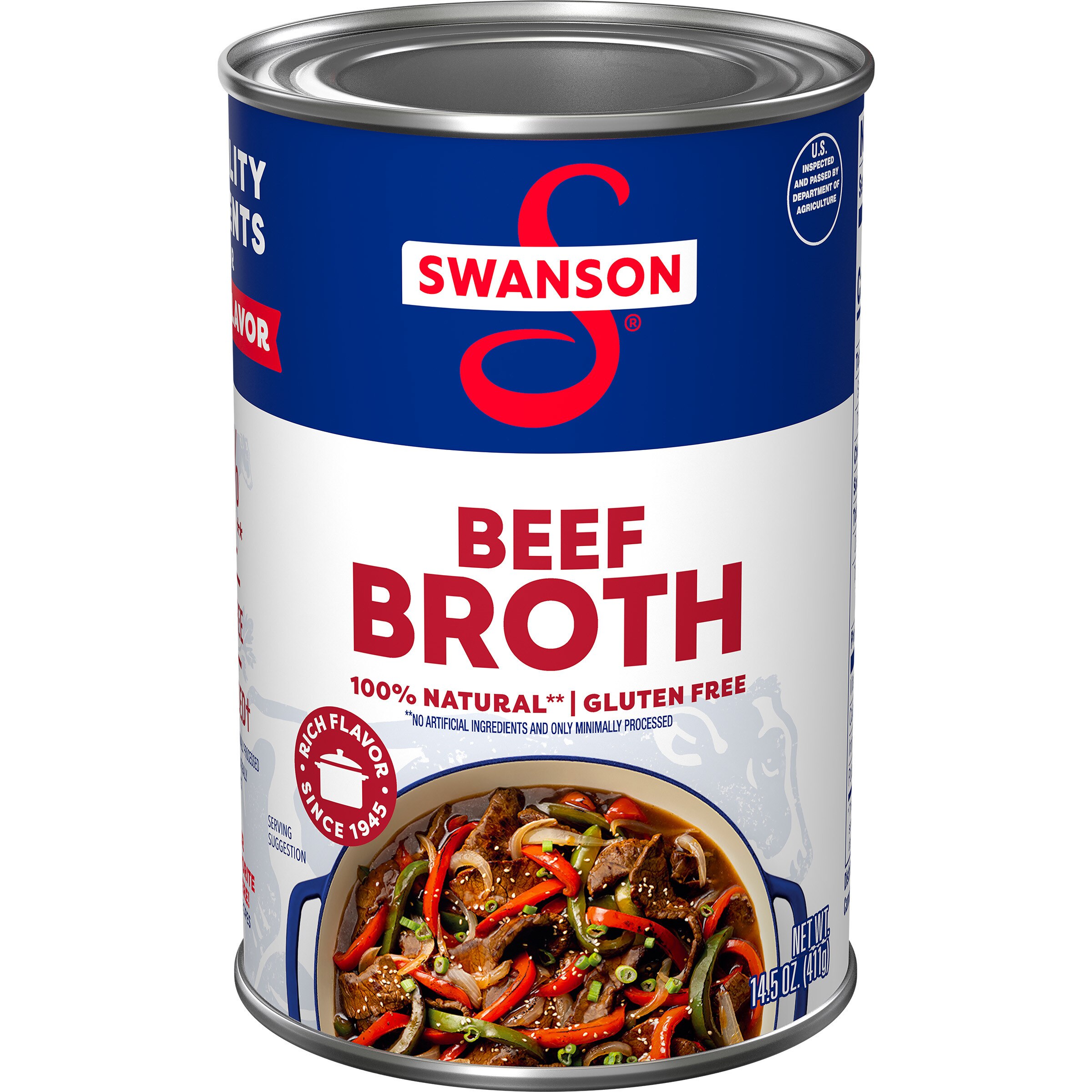 Swanson 100% Natural Beef Broth, 14.5 Oz Can