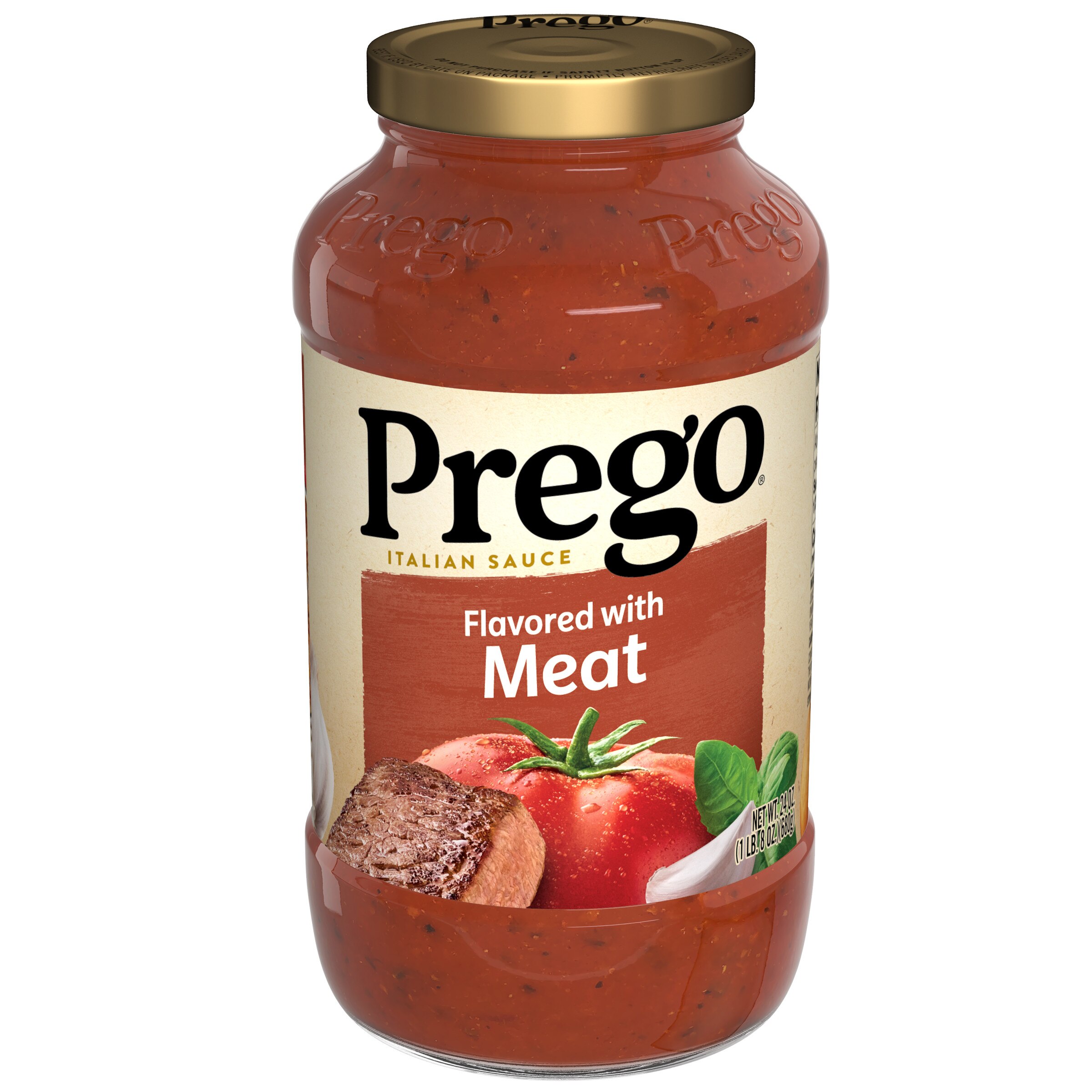 Prego Italian Tomato Pasta Sauce Flavored With Meat, Jar, 24 oz