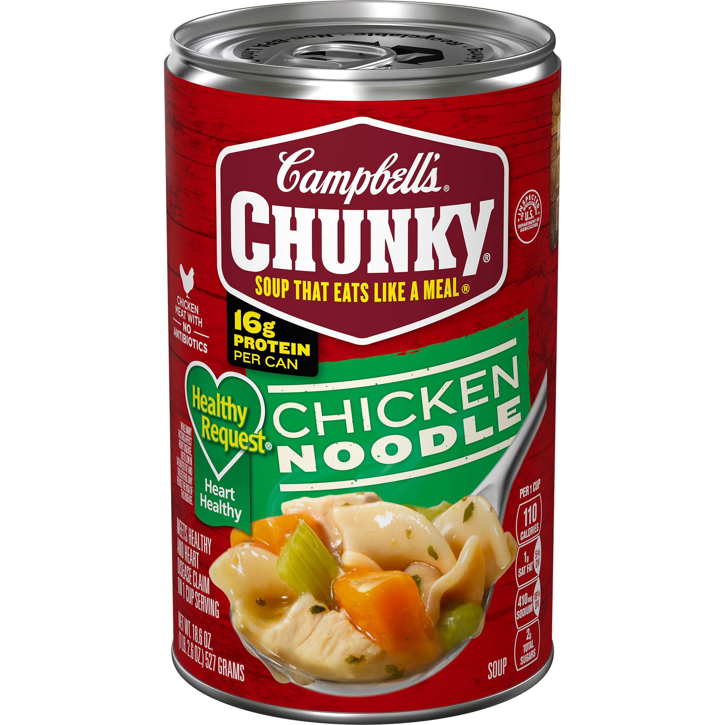 Campbell's Chunky Soup, Healthy Request Chicken Noodle Soup, Can, 18.8 oz