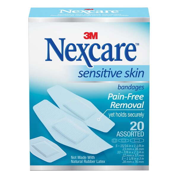 Nexcare Sensitive Skin Bandages, Assorted Sizes