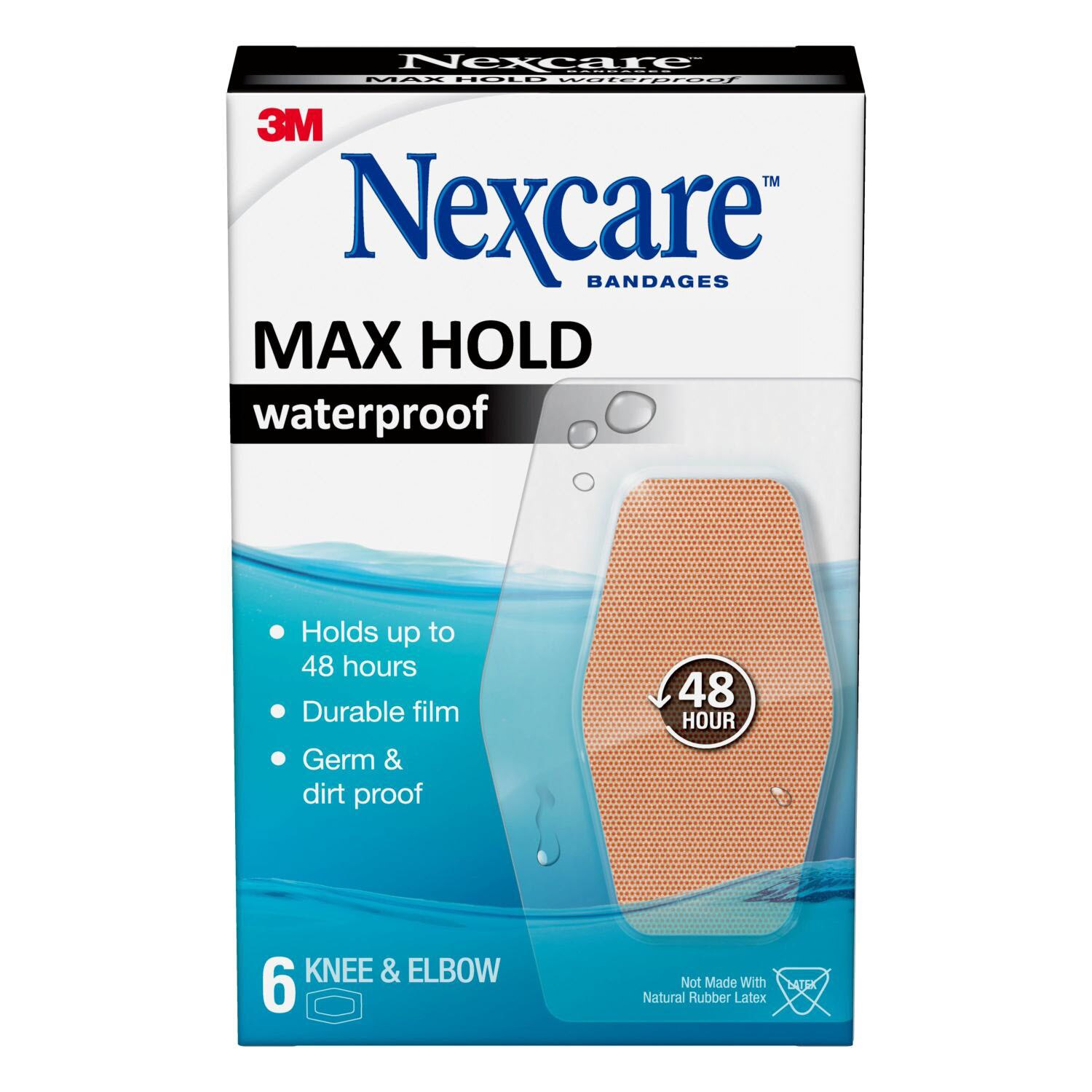 NexCare Max Hold Waterproof Knee and Elbow