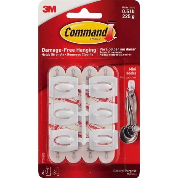 Command Mini Hooks, 6 ct