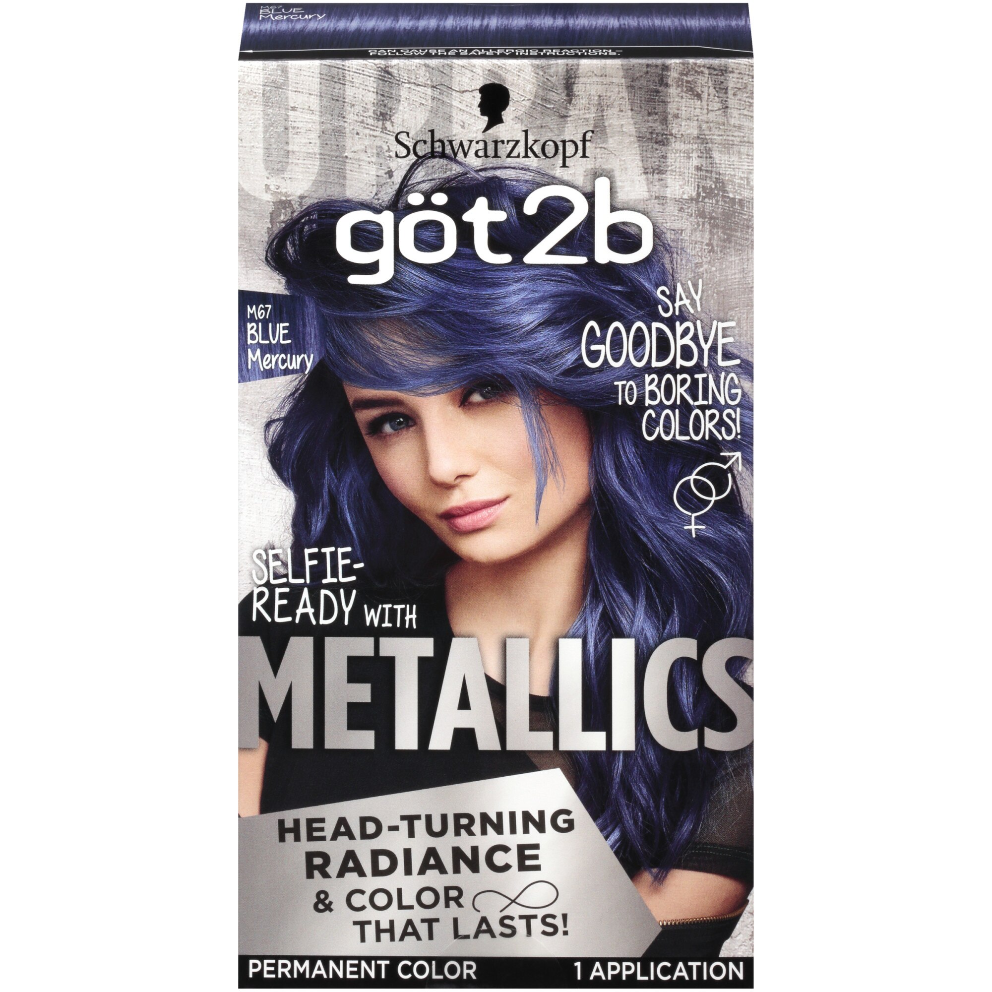 Got2b Metallic Permanent Hair Color, 4.6 OZ