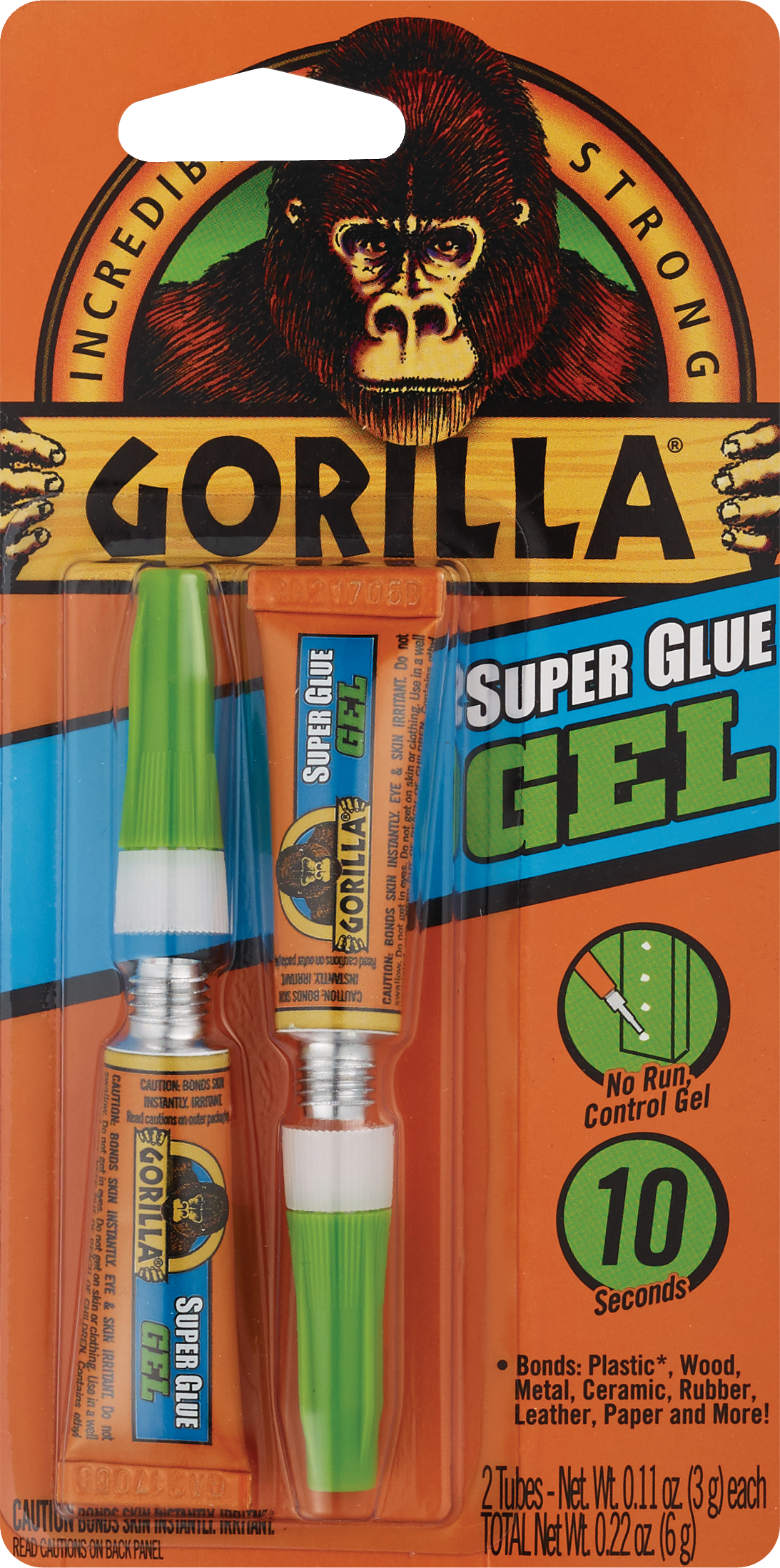 Gorilla Super Glue Gel, 2 ct