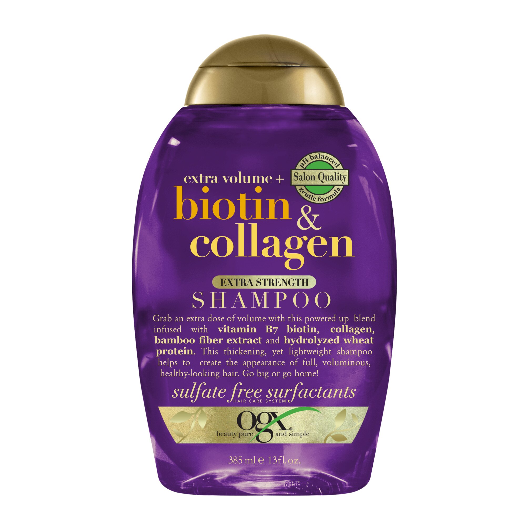 OGX Extra Strength Thick & Full + Biotin & Collagen Shampoo, 13 OZ