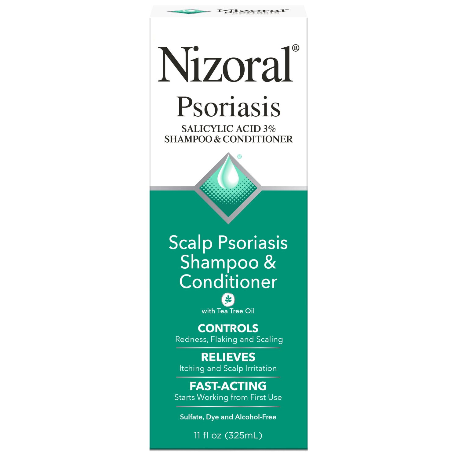 Nizoral Psoriasis 2-in-1 Shampoo & Conditioner with 3% Salicylic Acid, 11 OZ