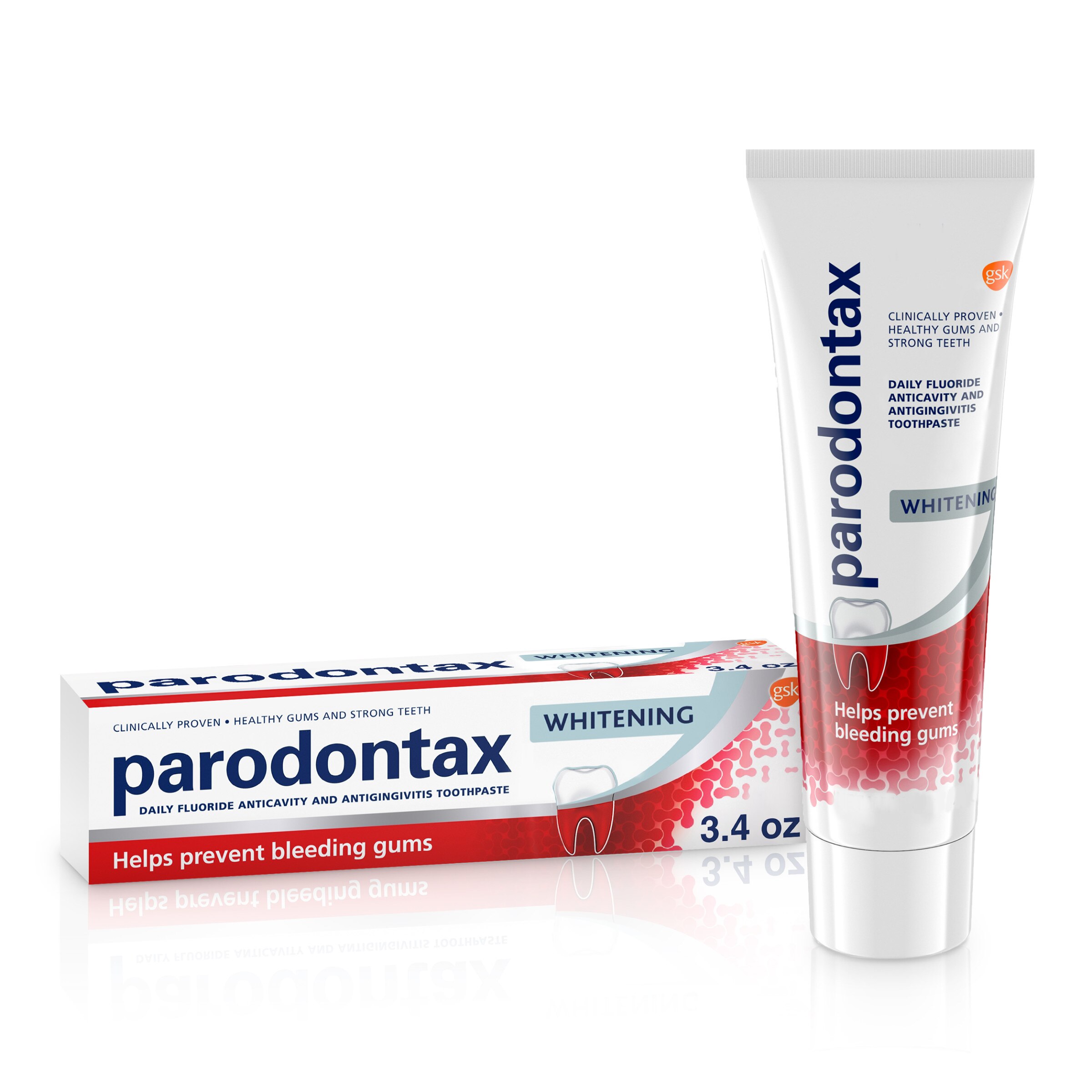 Paradontax Daily Fluoride Anticavity and Antigingivitis Whitening Toothpaste to Help Prevent Bleeding Gums