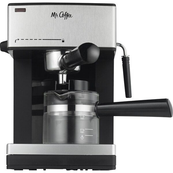 Mr. Coffee Cappuccino and Espresso Maker Steam Pressure System, 4 Cup