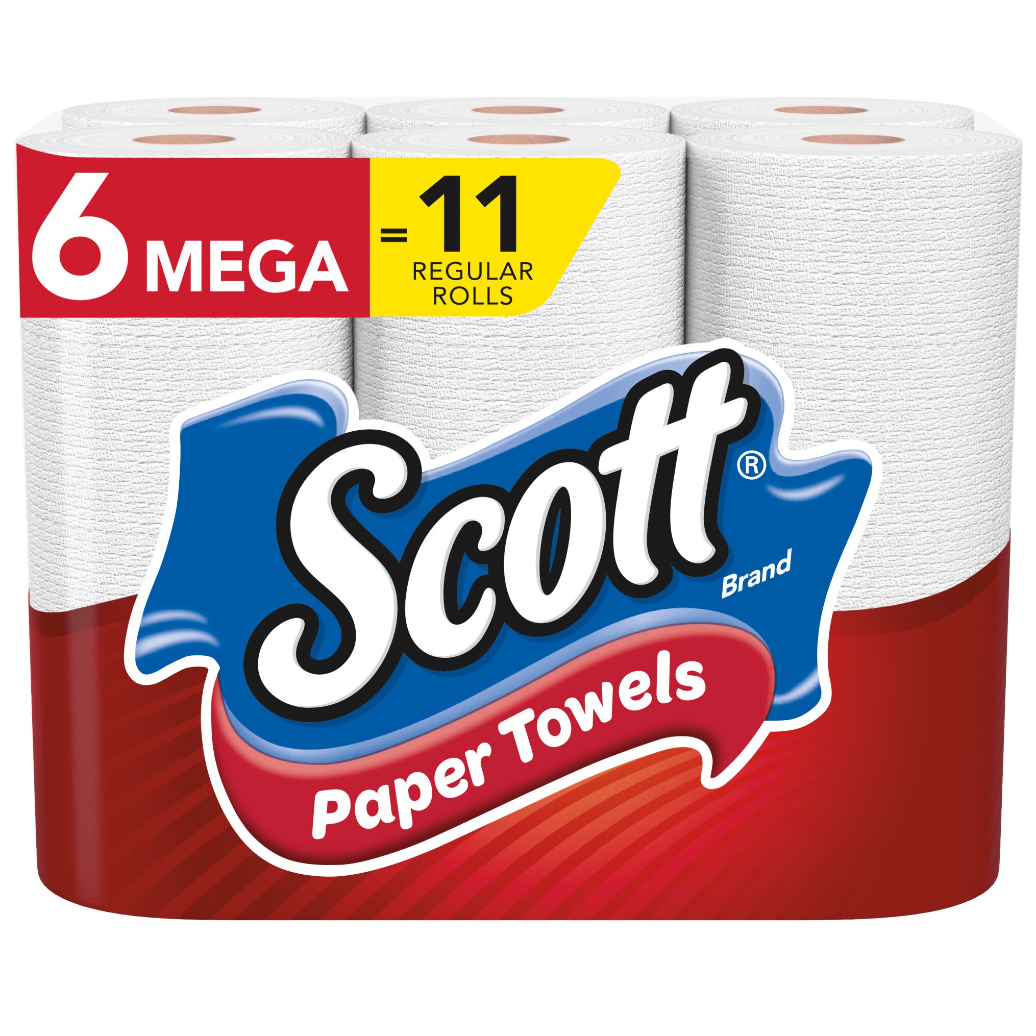 Scott Paper Towels Choose-A-Sheet, 6 Mega Rolls