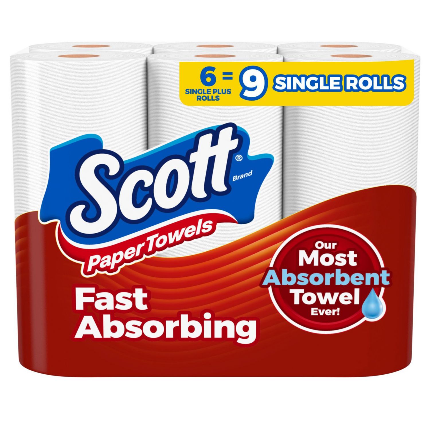 Scott Paper Towels Choose-A-Sheet, 6 Mega Rolls