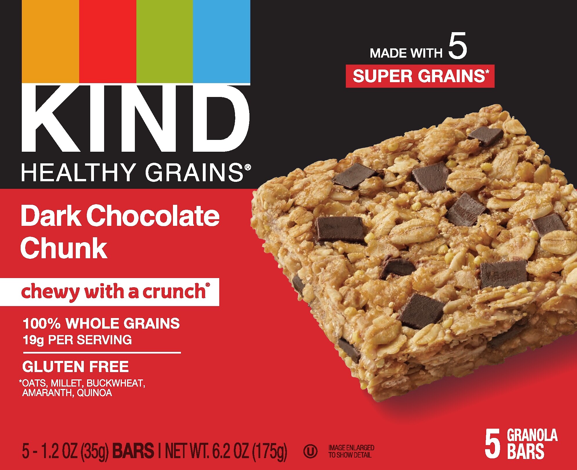 KIND Snacks Granola Bar, Dark Chocolate, 5ct