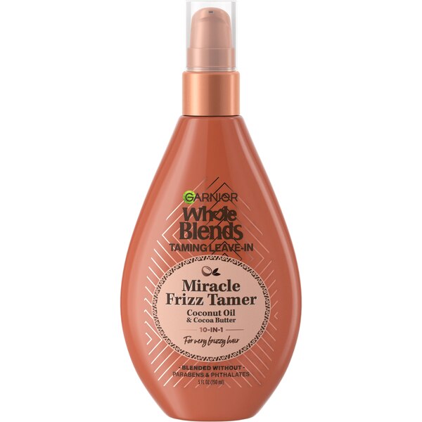 Garnier Whole Blends Remedy Coconut Oil & Cocoa Butter Miracle Frizz Tamer 10-in-1 Leave-In Treatment, 5 OZ