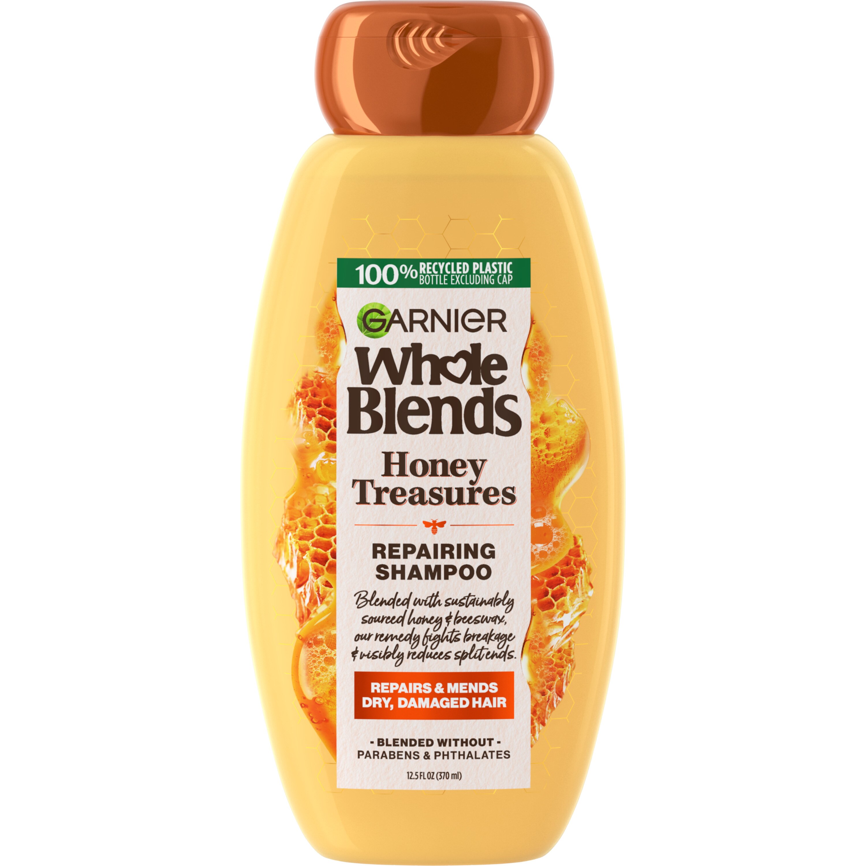 Garnier Whole Blends Honey Treasures Repairing Shampoo, 12.5 OZ