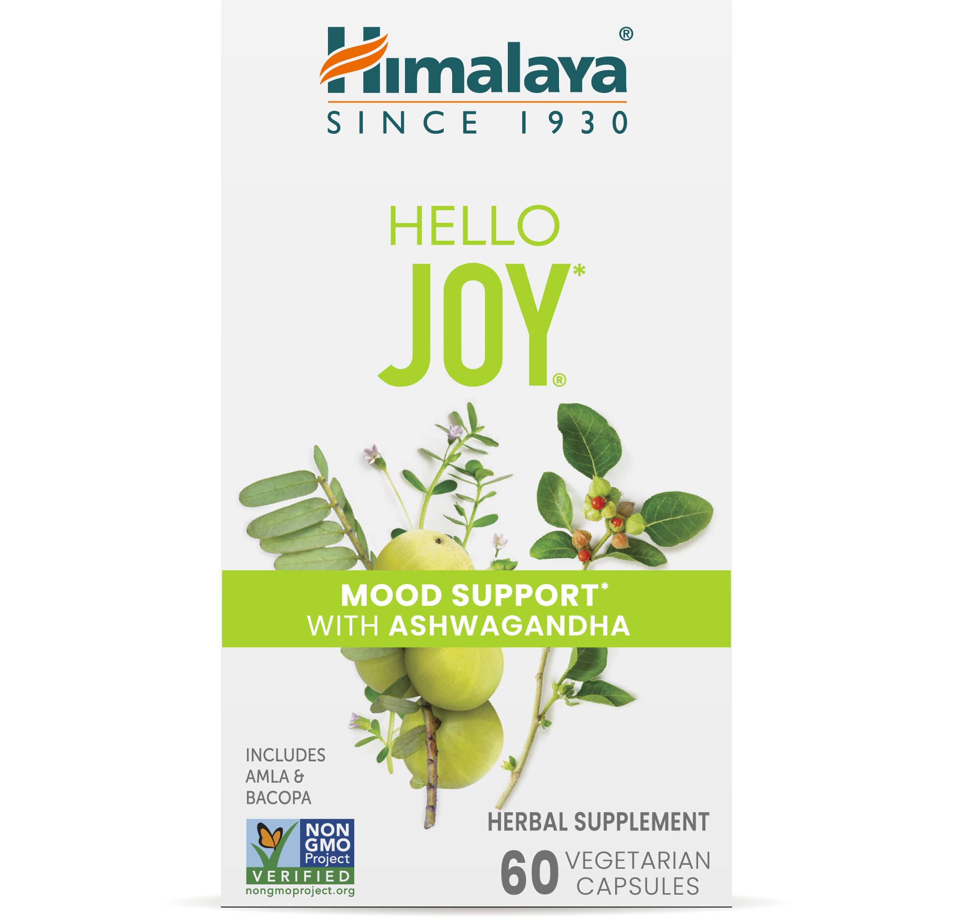 Himalaya Hello Joy Ashwagandha Mood Support Capsules, 60 CT