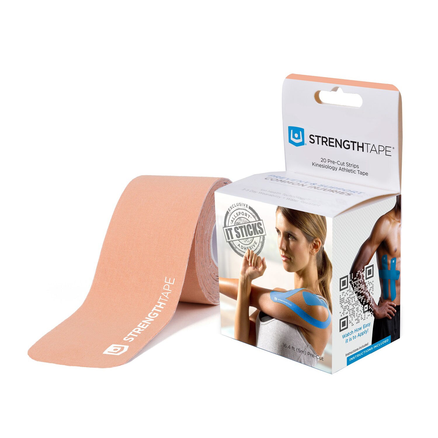 StrengthTape Kinesiology Precut Tape 5M