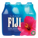 FIJI, Natural Artesian Bottled Water 500 mL / 16.9 Fl Ounce (Pack of 6), thumbnail image 1 of 6