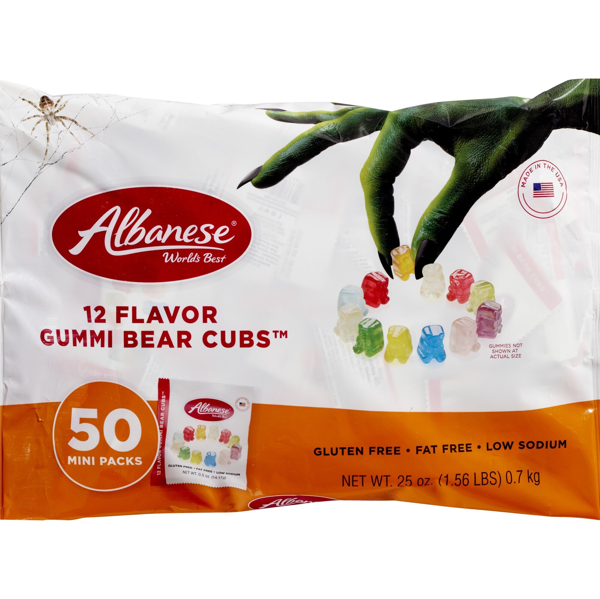 Albanese, Halloween World's Best 12 Flavor Gummi Bear Cubs, 25 oz