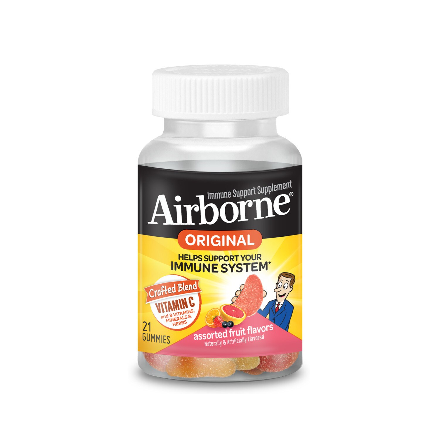 Airborne Original Vitamin C Gummies, Assorted Fruit, 42 CT