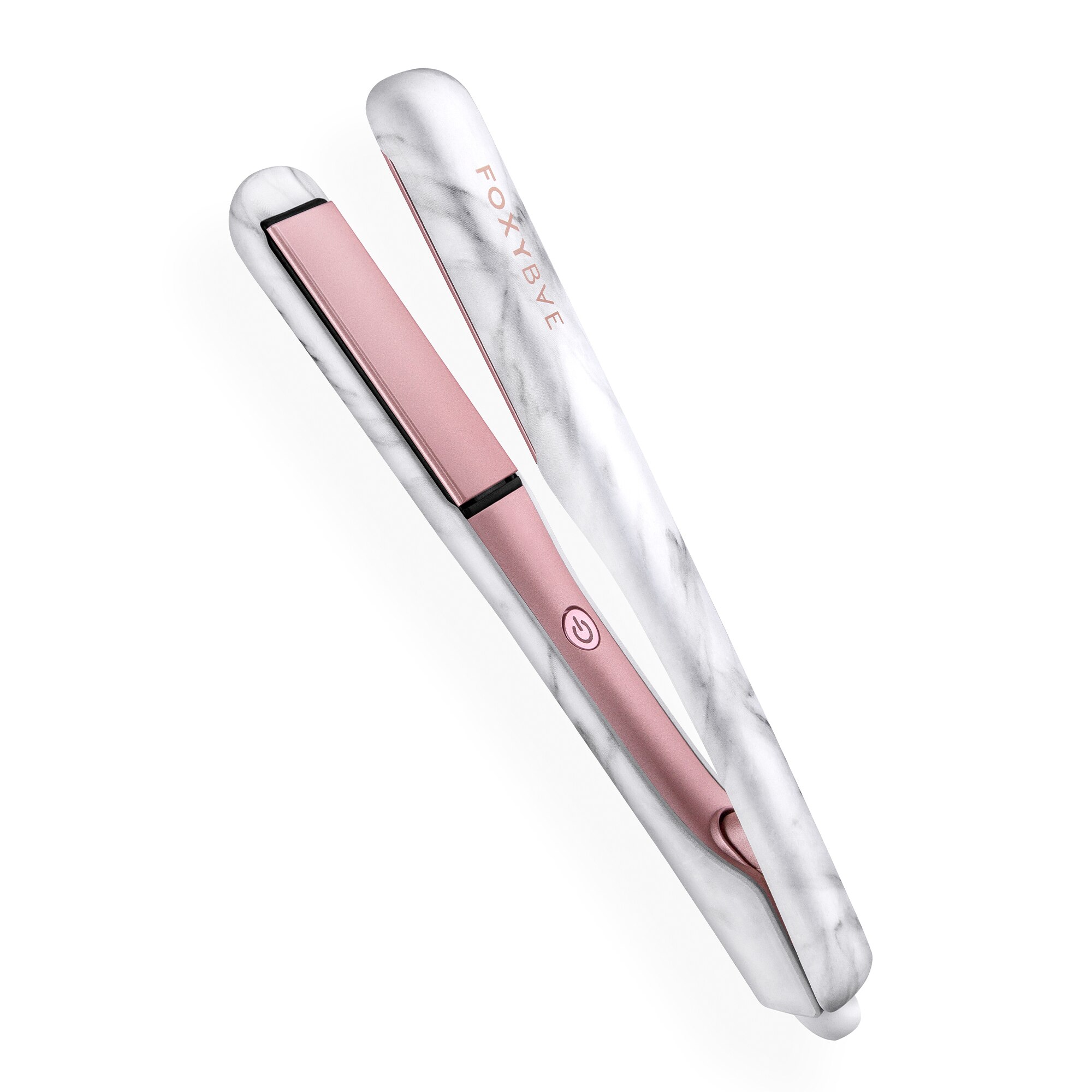 FoxyBae White Marble Rose Gold Flat Iron