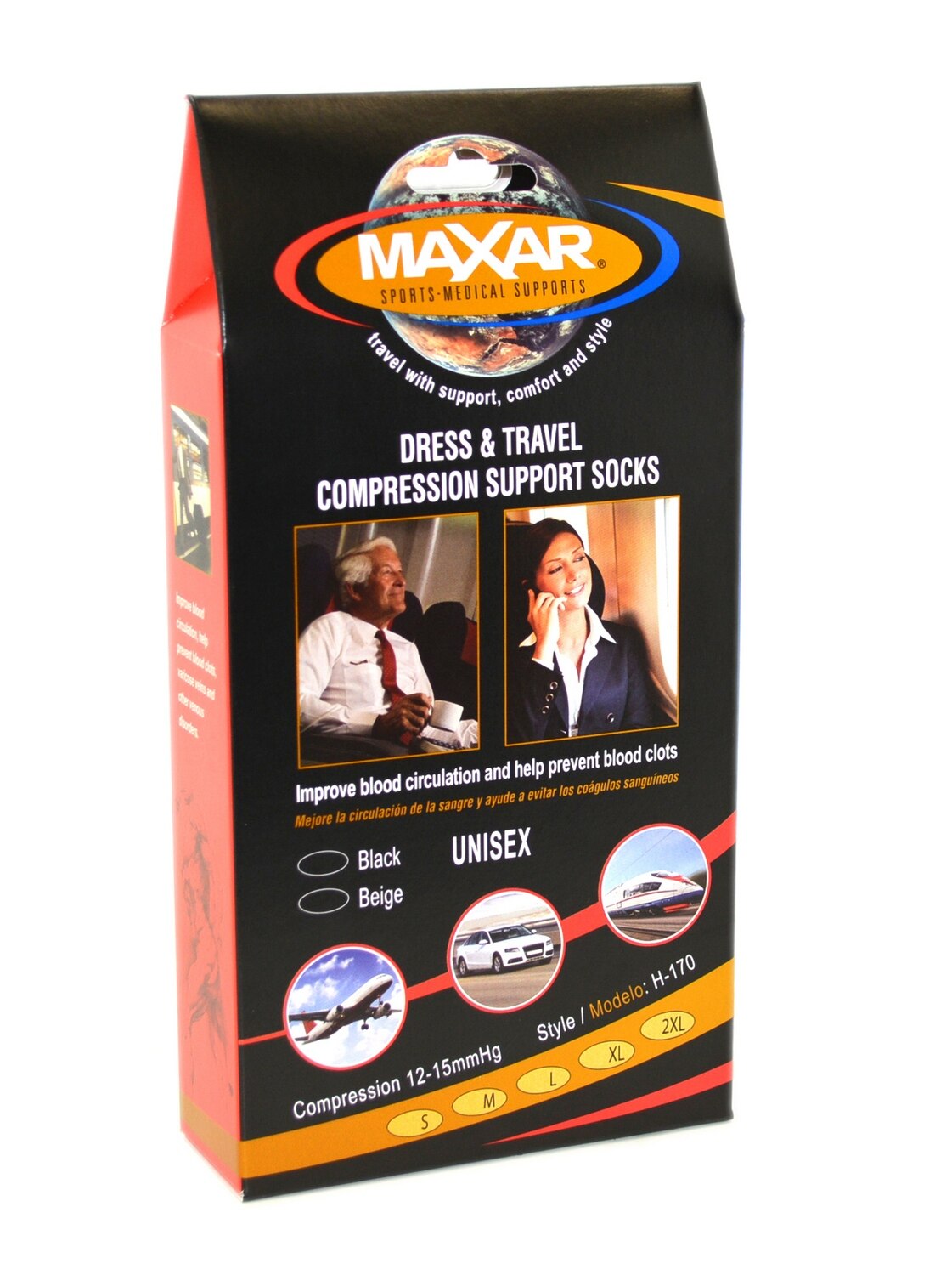 Maxar Unisex Dress and Travel Support Socks